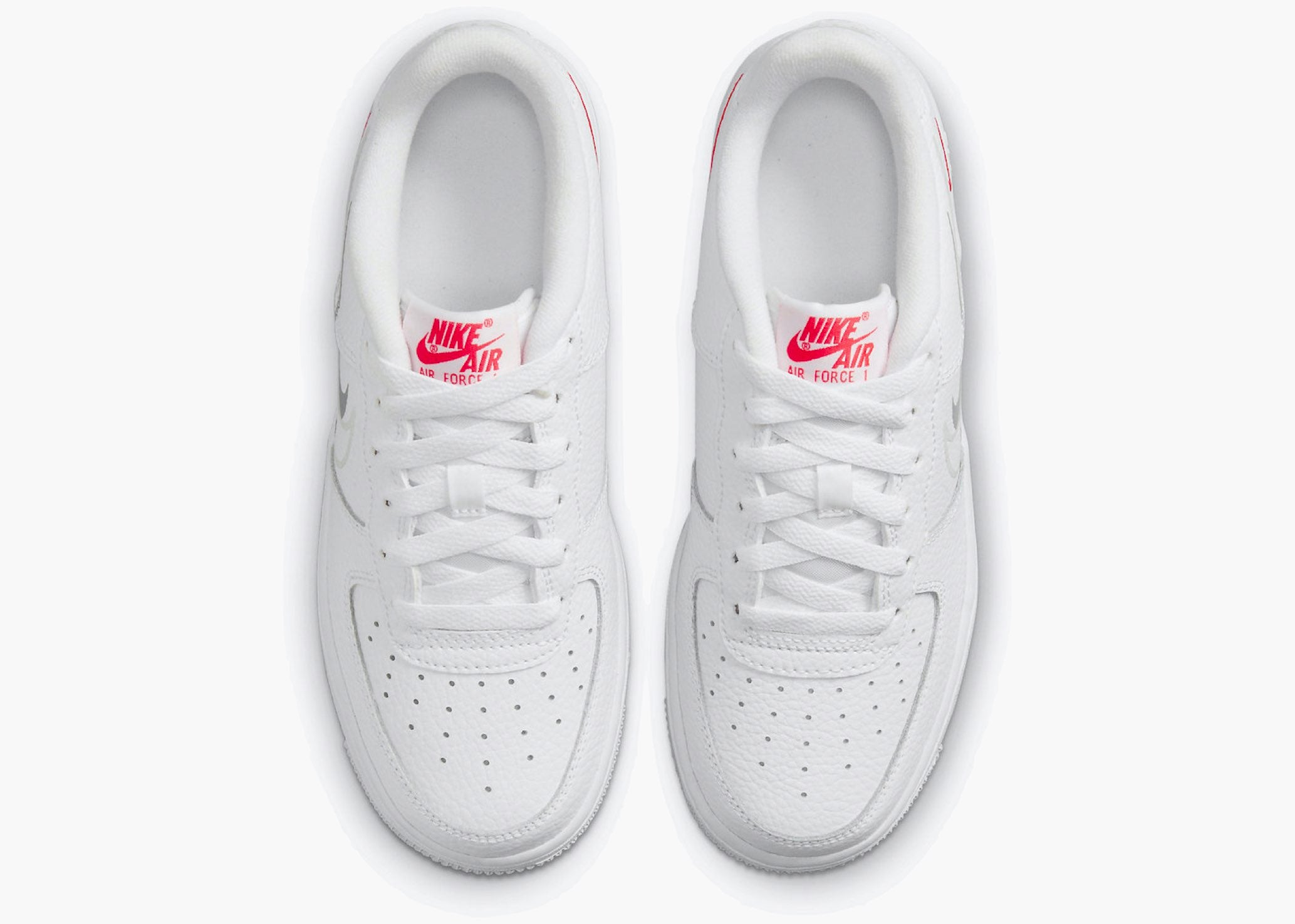 Nike Air Force 1 Low Multi-Swoosh White Particle Grey Photon Dust Bright Crimson (GS) Hype Clothinga Limited Edition