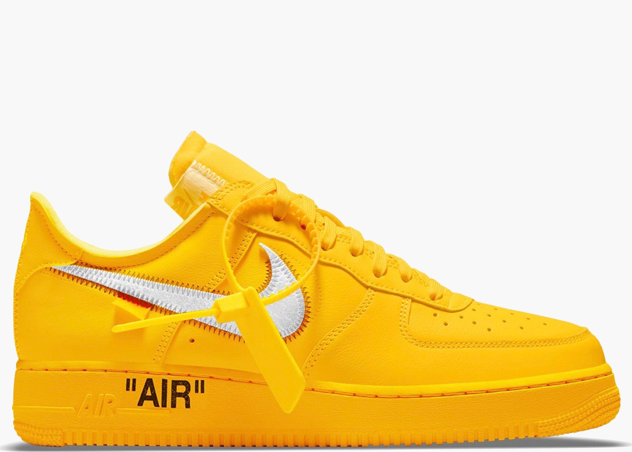 Nike Air Force 1 Low Off White University Gold Metallic Silver