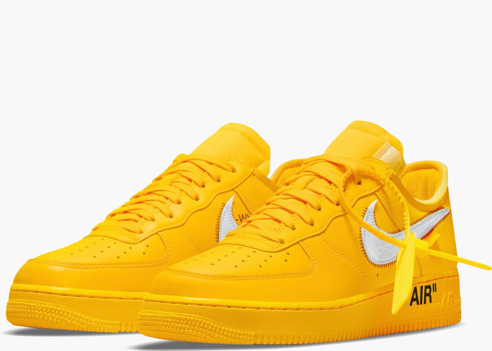 Nike Air Force 1 Low Off White University Gold Metallic Silver