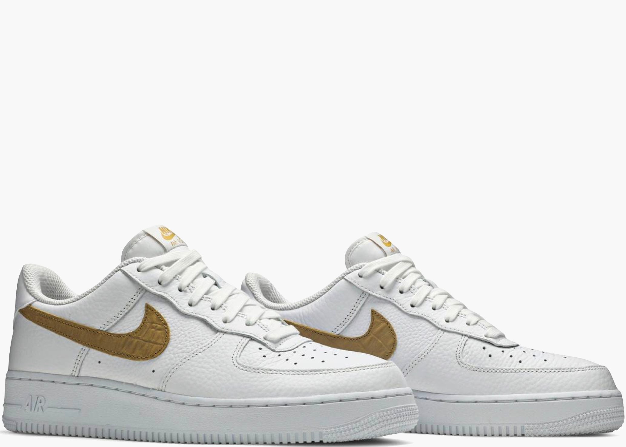 Nike Air Force 1 Low Pony Hair Snakeskin Club Gold CW7567-101 Hype Clothinga