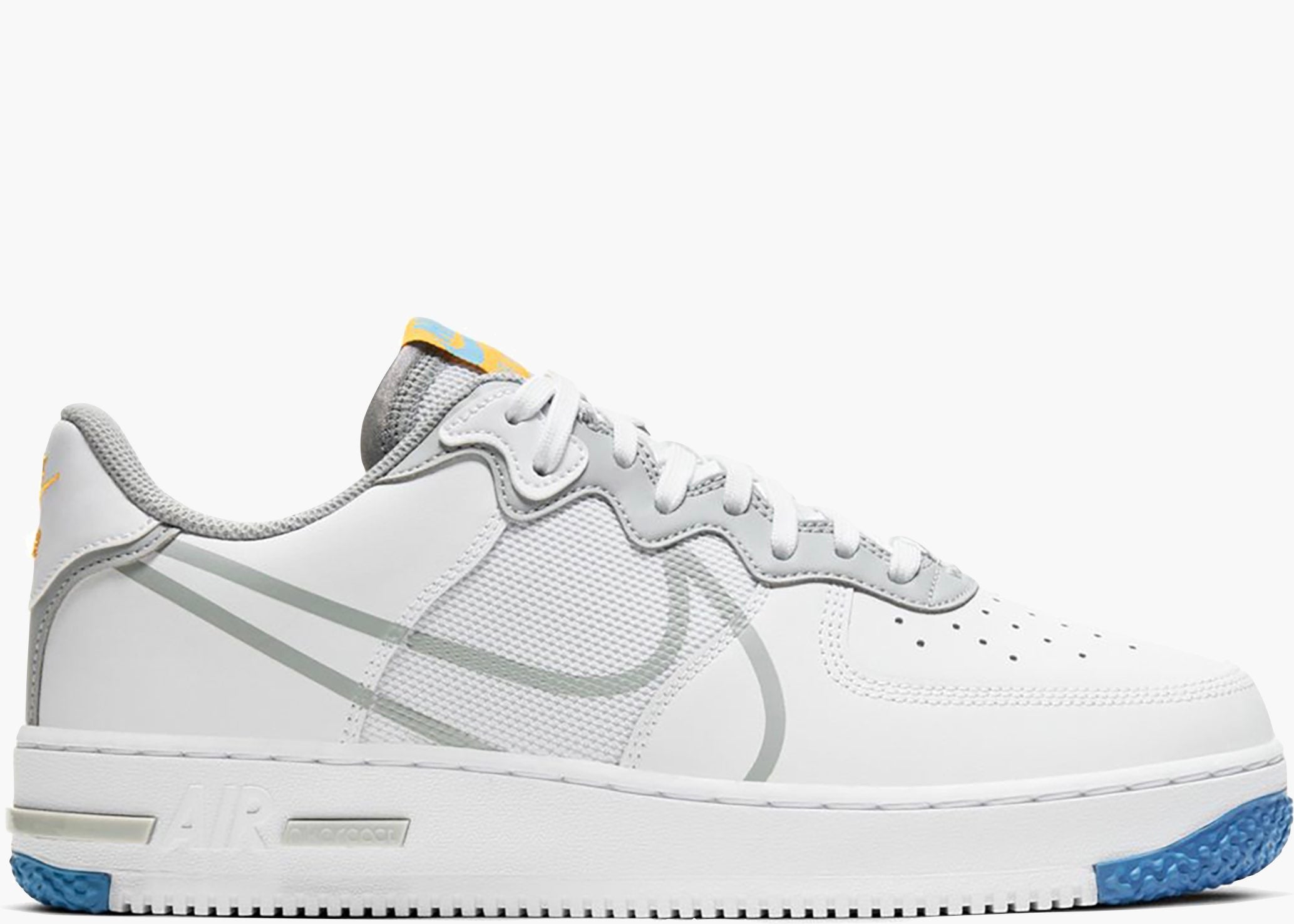 Nike Air Force 1 Low React White Light Smoke Grey Hype clothinga