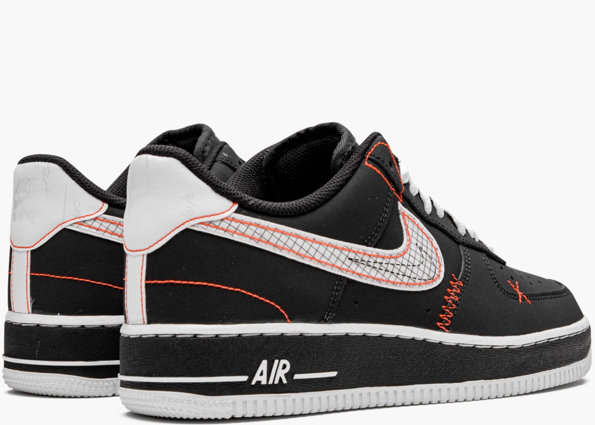 Nike Air Force 1 Low Schematic Black White Bright Crimson CU6646-001 Hype Clothinga