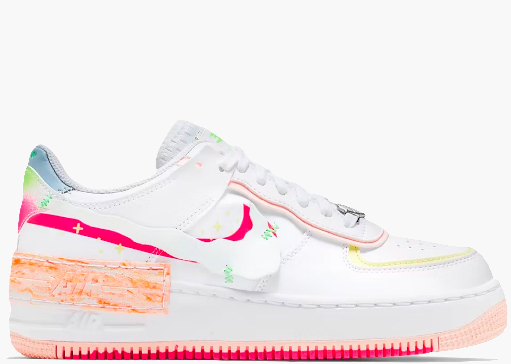 Nike Air Force 1 Low Shadow White Pink Orange (W) Hype clothinga Limited Edition