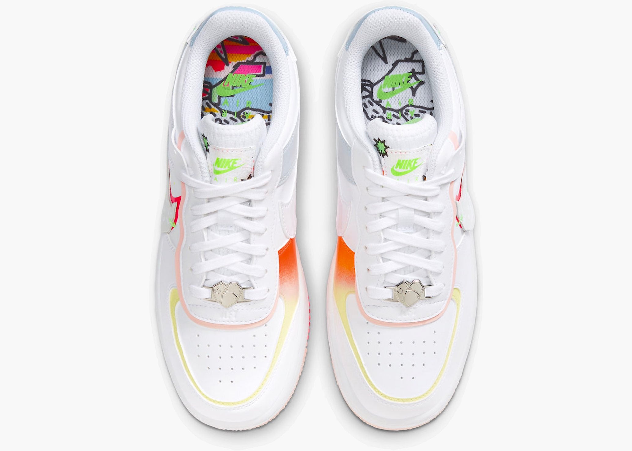 Nike Air Force 1 Low Shadow White Pink Orange (W) Hype clothinga Limited Edition