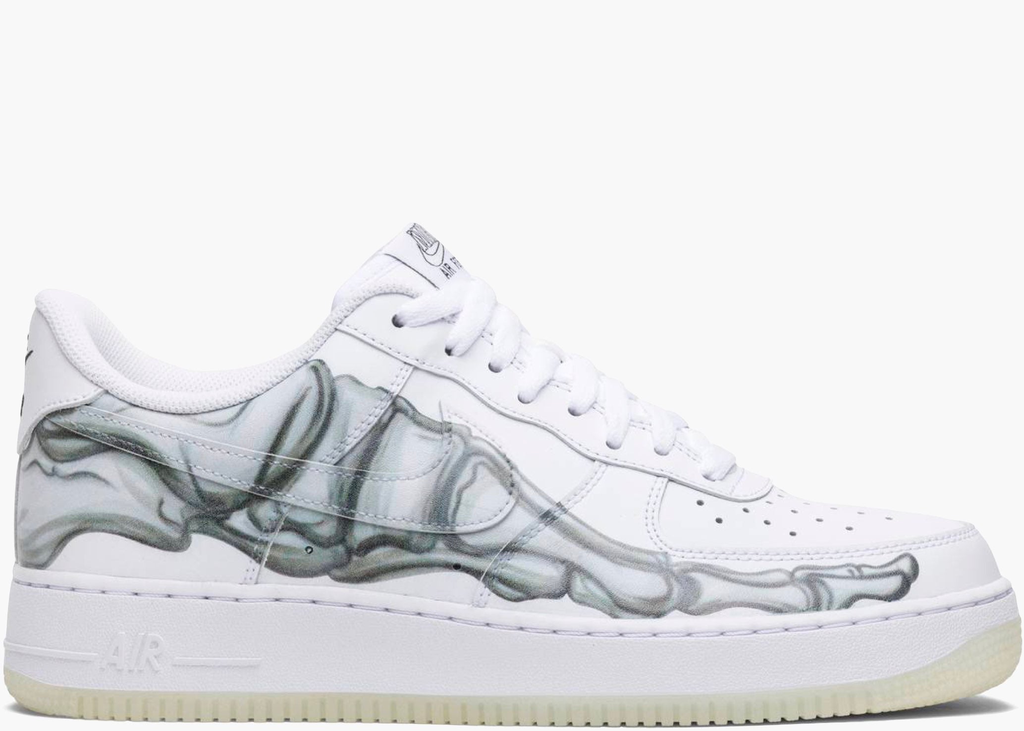 Nike Air Force 1 Low Skeleton Halloween BQ7541-100 Hype Clothinga
