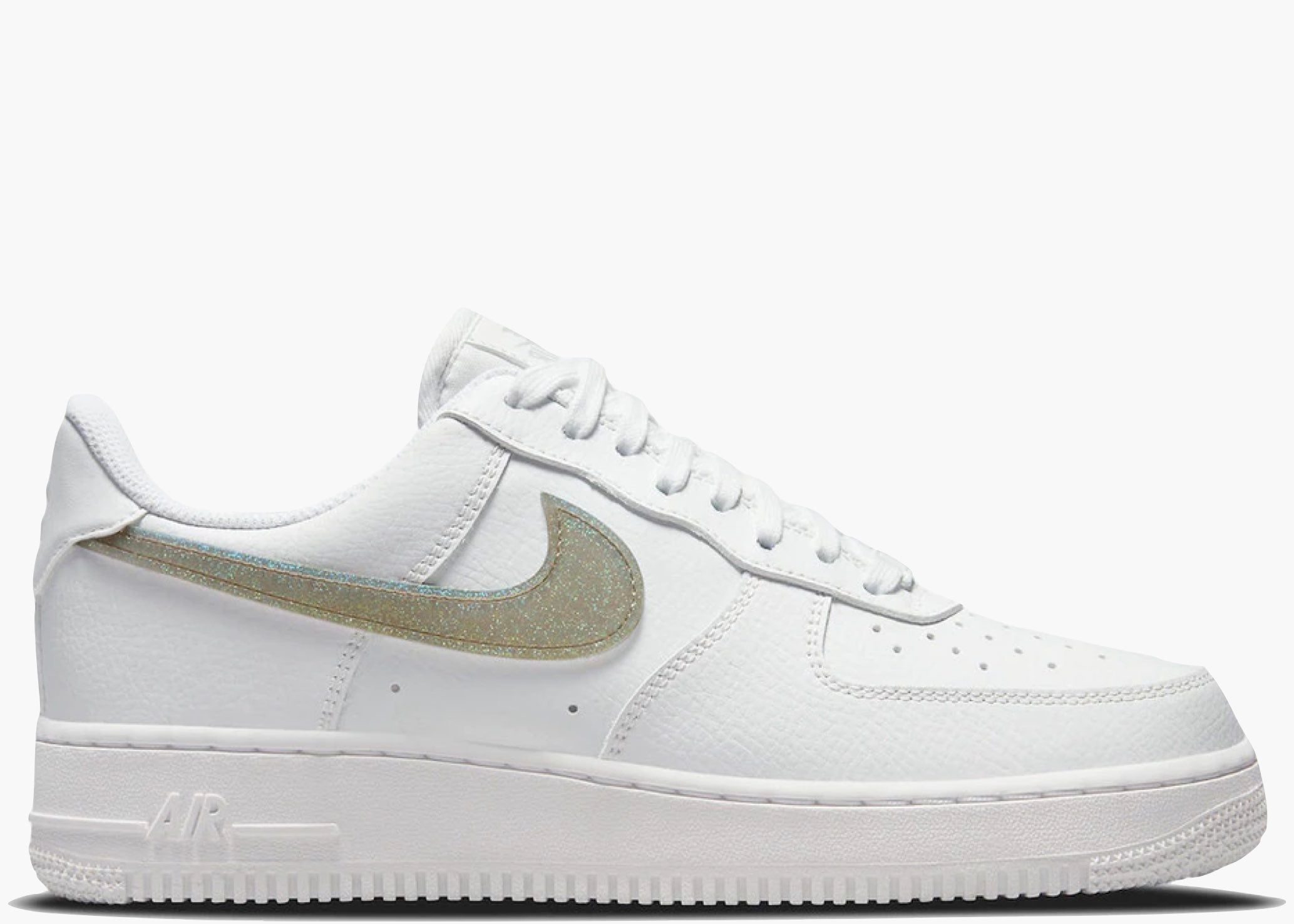 Nike Air Force 1 Low White Gold Glitter Swoosh (W) Hype Clothinga Limited Edition