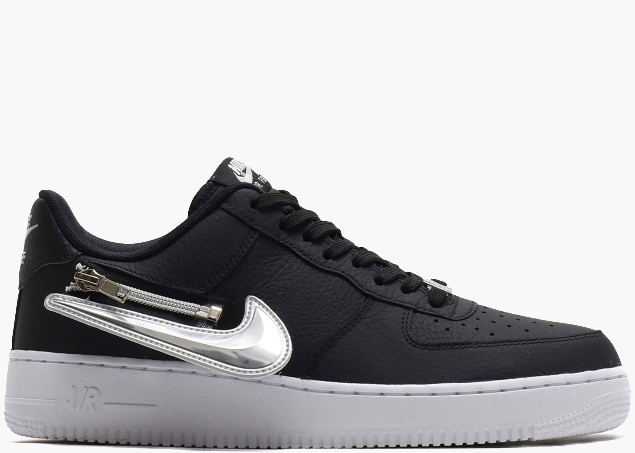Nike Air Force 1 Low Zip Swoosh Black. Hype clothinga