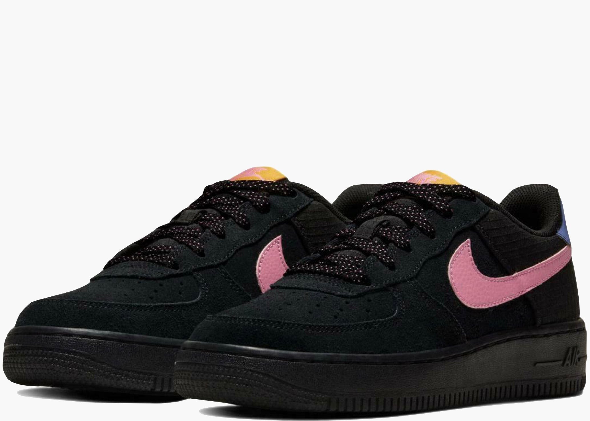 Nike Air Force 1 Lv8 2 Black Magic Flamingo (gs) CN5710-001 Hype Clothinga
