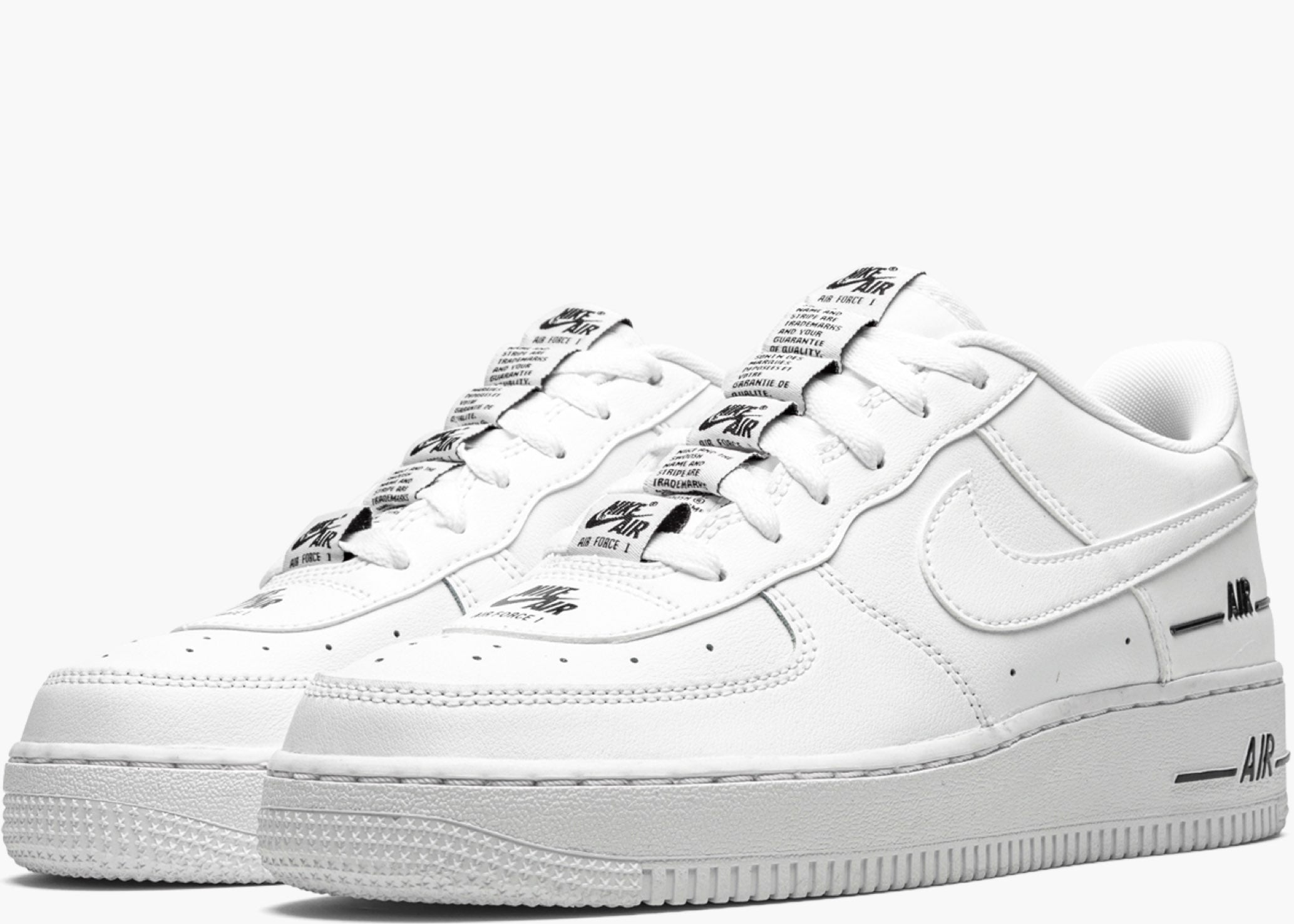 Nike Air Force 1 Lv8 3 White Black (gs) CJ4092-100 Hype Clothinga