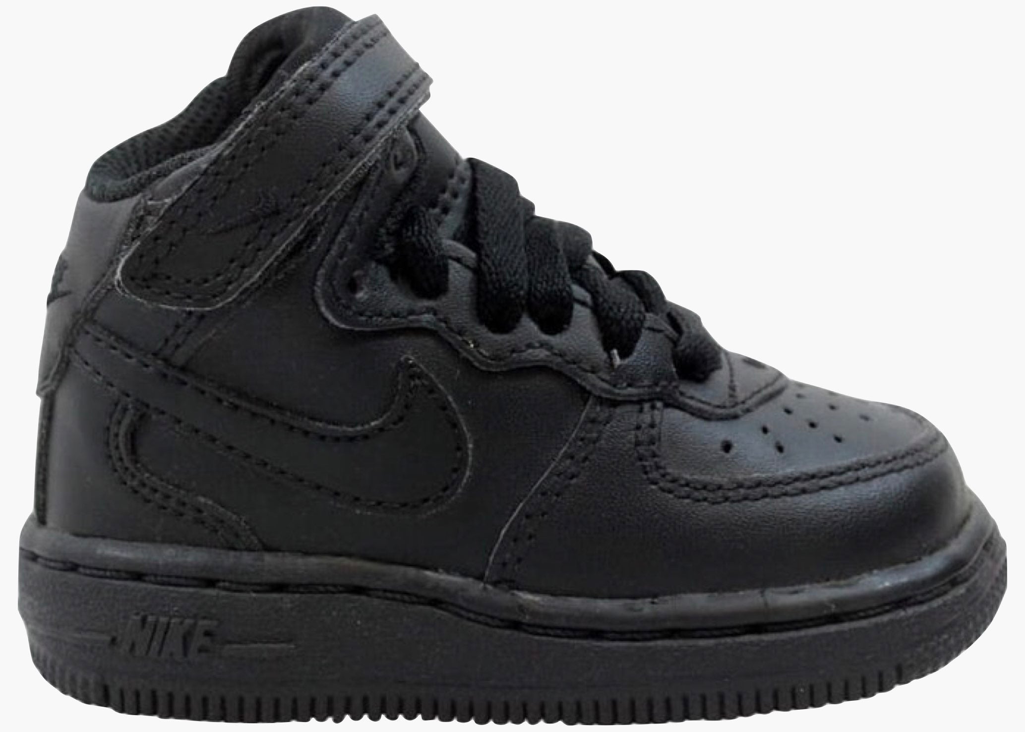 Nike Air Force 1 Mid Black Black (TD) 314197-004 Hype Clothinga
