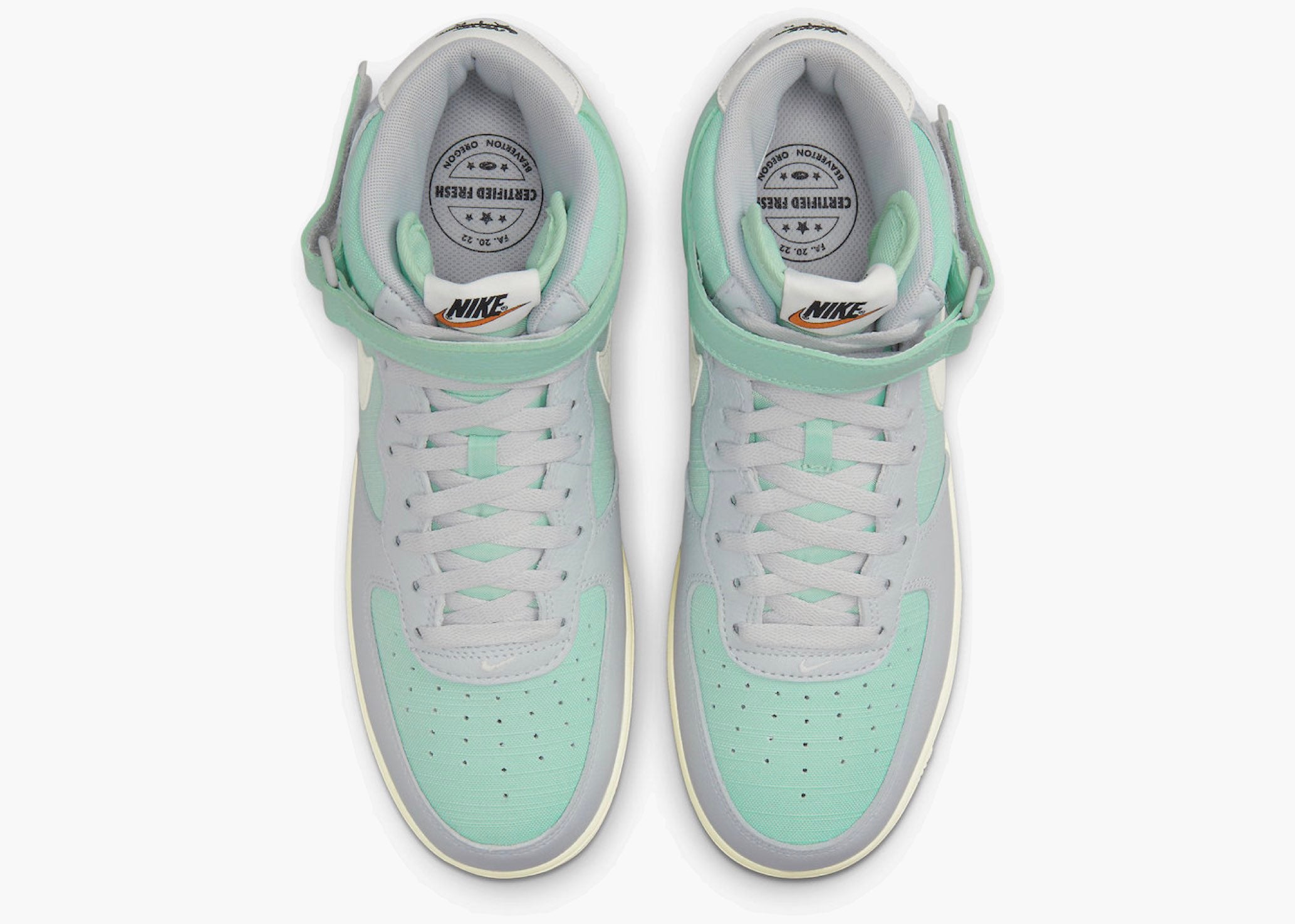 Nike Air Force 1 Mid LX Grey Fog Enamel Green Hype clothinga Limited Edition
