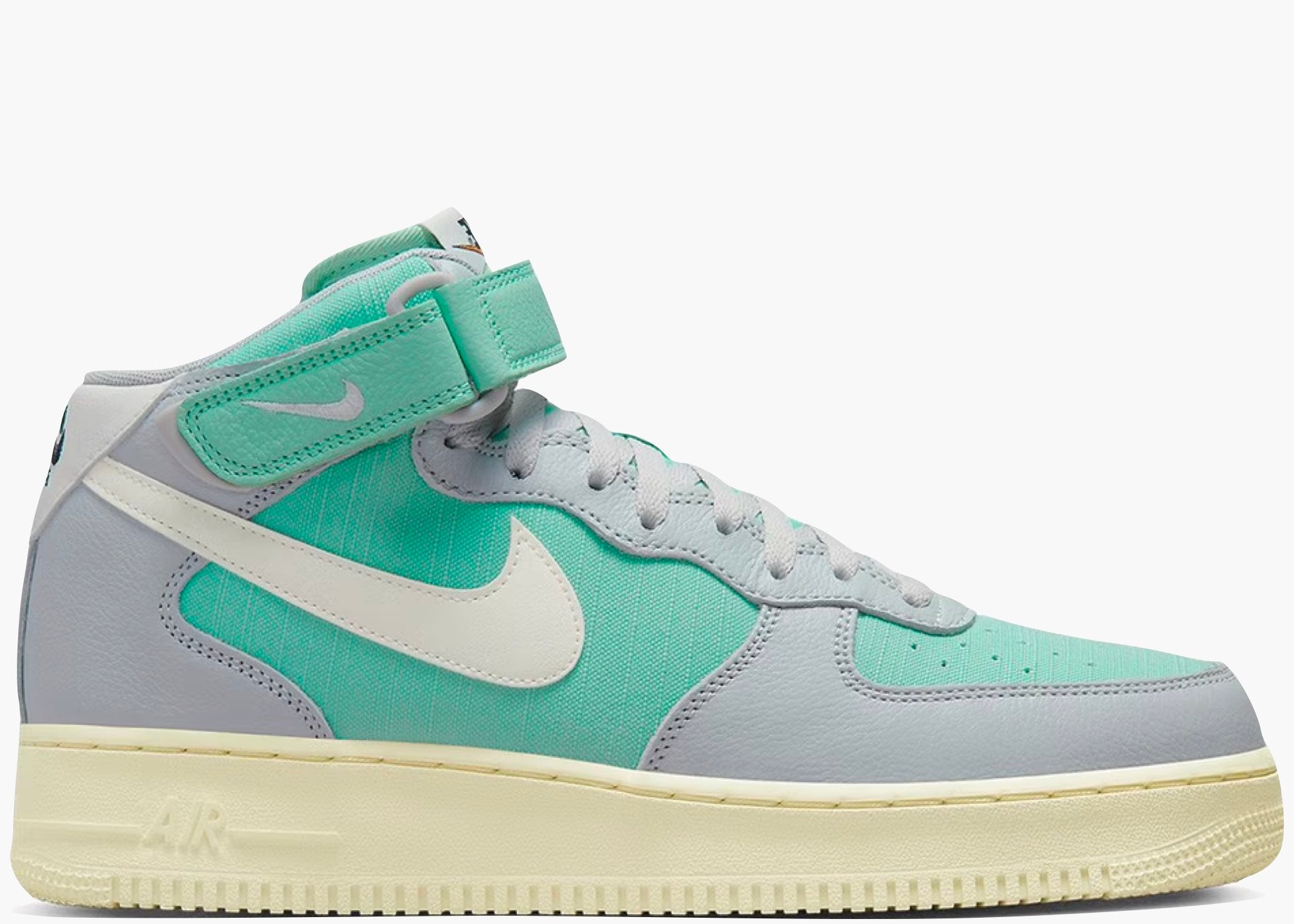 Nike Air Force 1 Mid LX Grey Fog Enamel Green Hype clothinga Limited Edition
