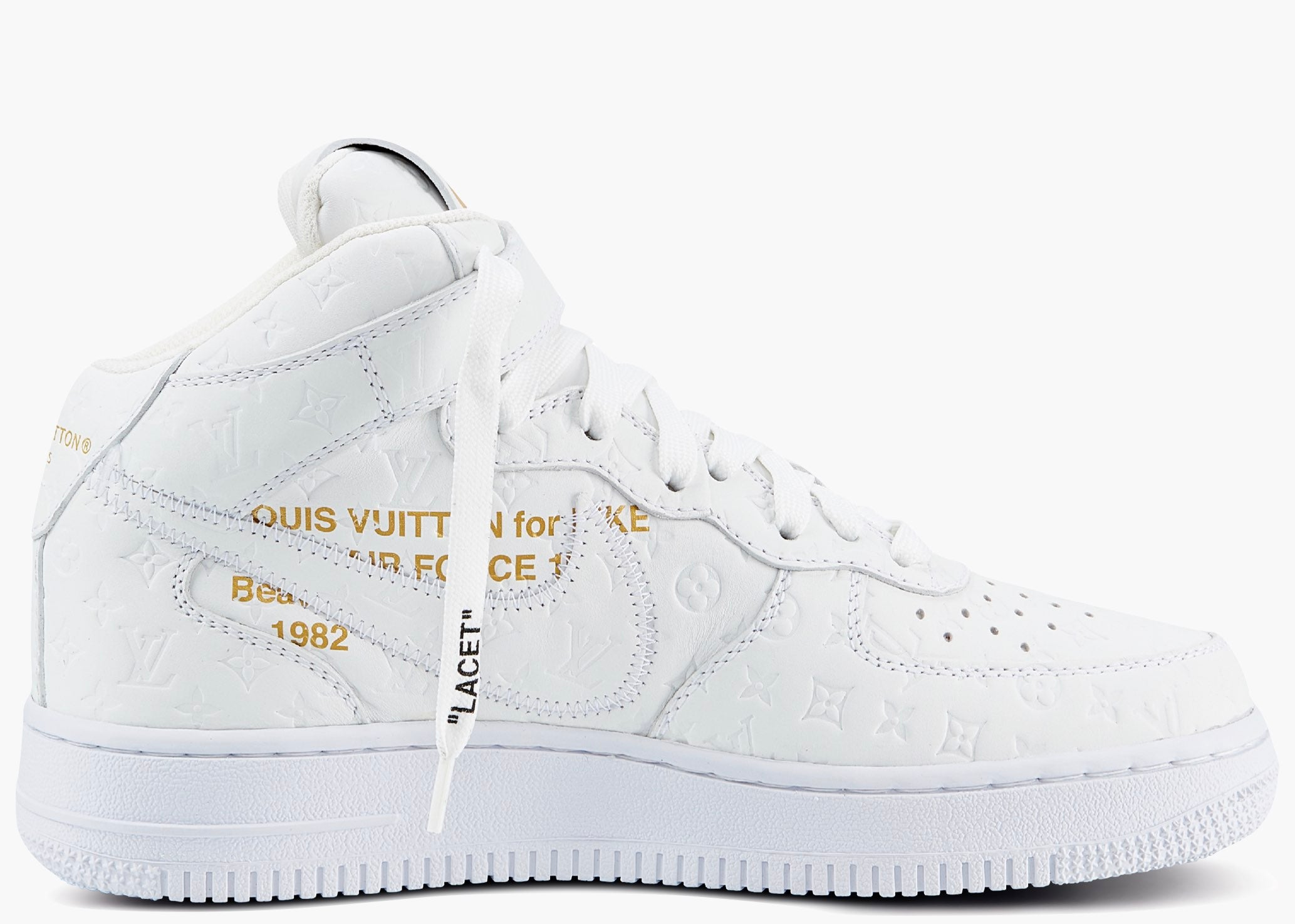 Nike Air Force 1 Mid Louis Vuitton By Virgil Abloh White | Hype Clothinga