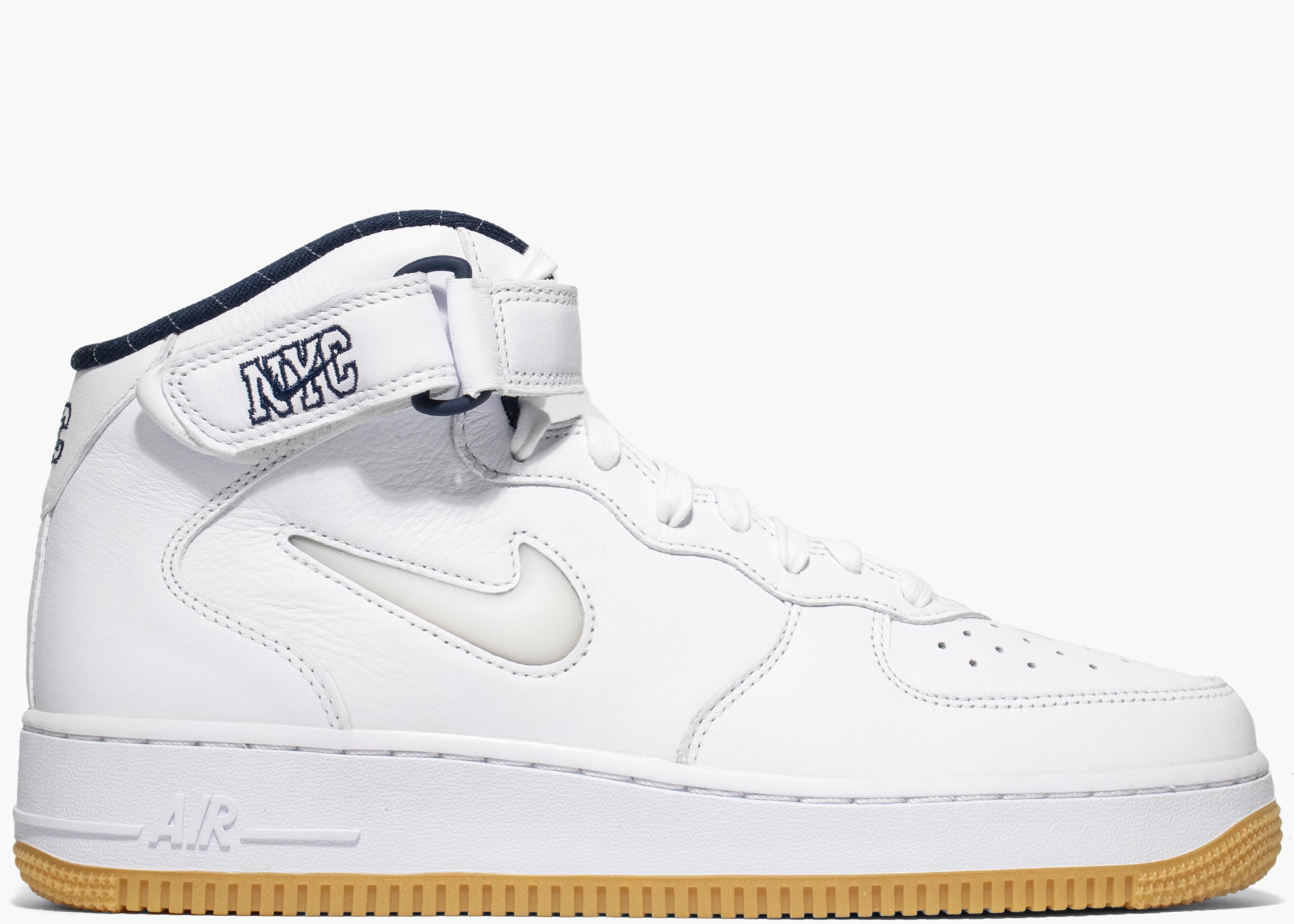 Nike Air Force 1 Mid QS Jewel NYC White Midnight Navy DH5622-100 hype clothinga limited edition