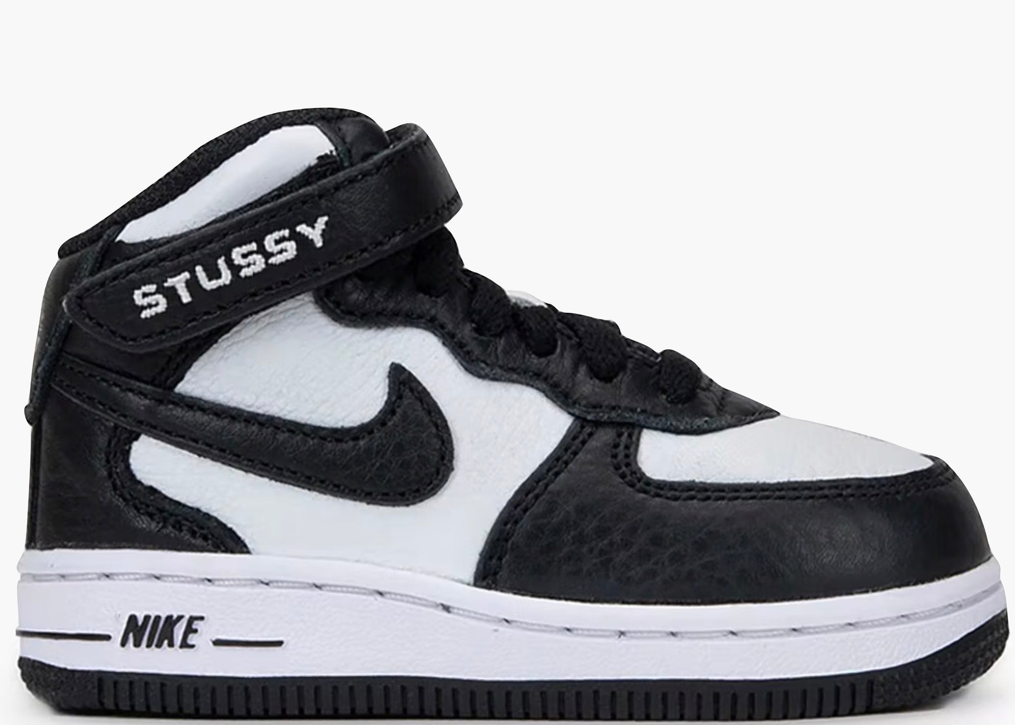 Nike Air Force 1 Mid Stussy White Black (TD) Hype Clothinga Limited Edition