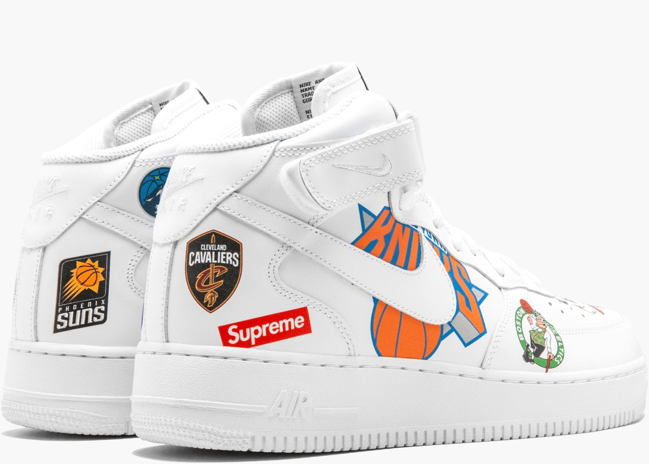 Nike Air Force 1 Mid Supreme Nba White AQ8017-100 Hype Clothinga