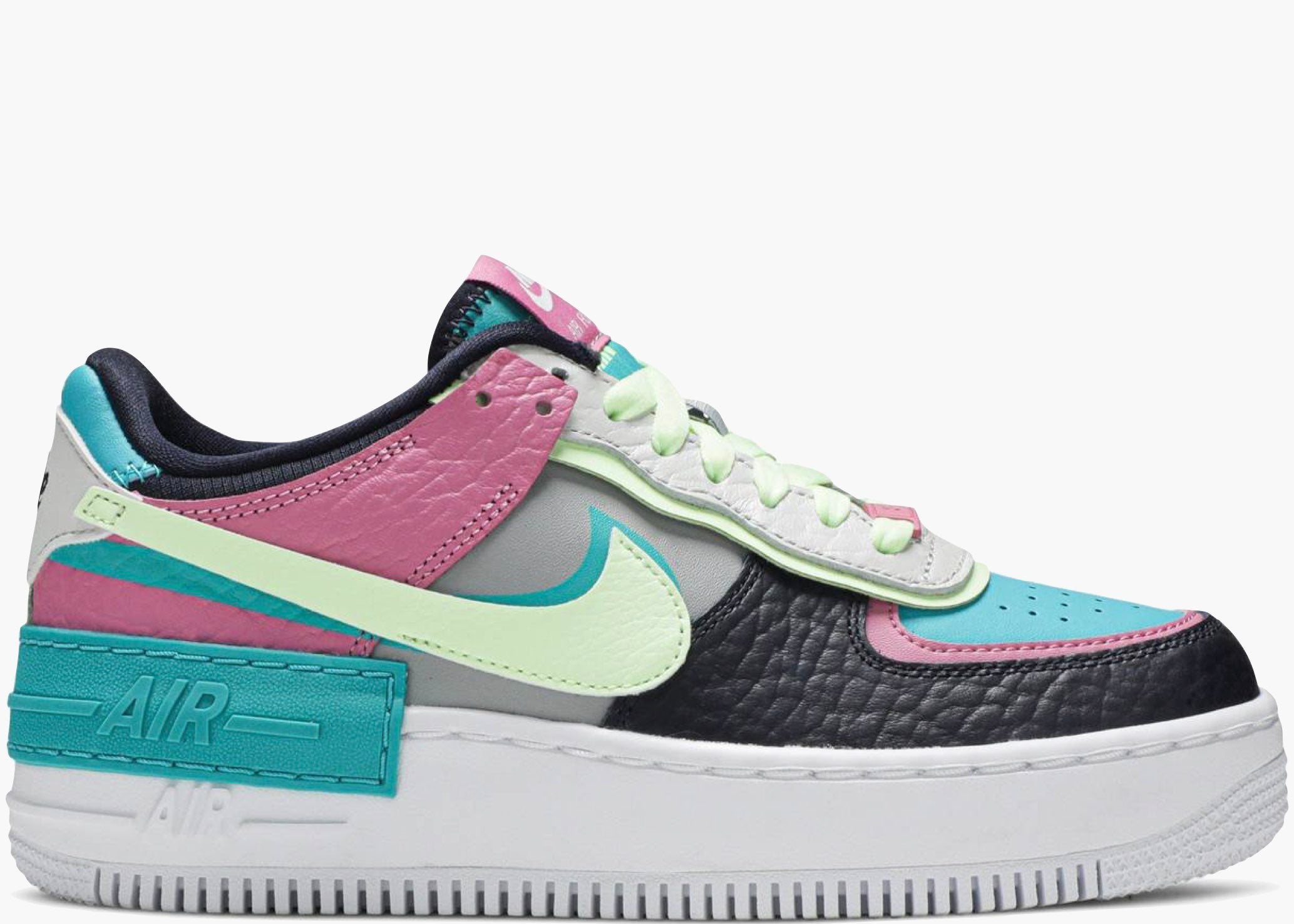 Nike Air Force 1 Shadow Barely Volt Oracle Aqua (w) CK3172-001 Hype Clothinga