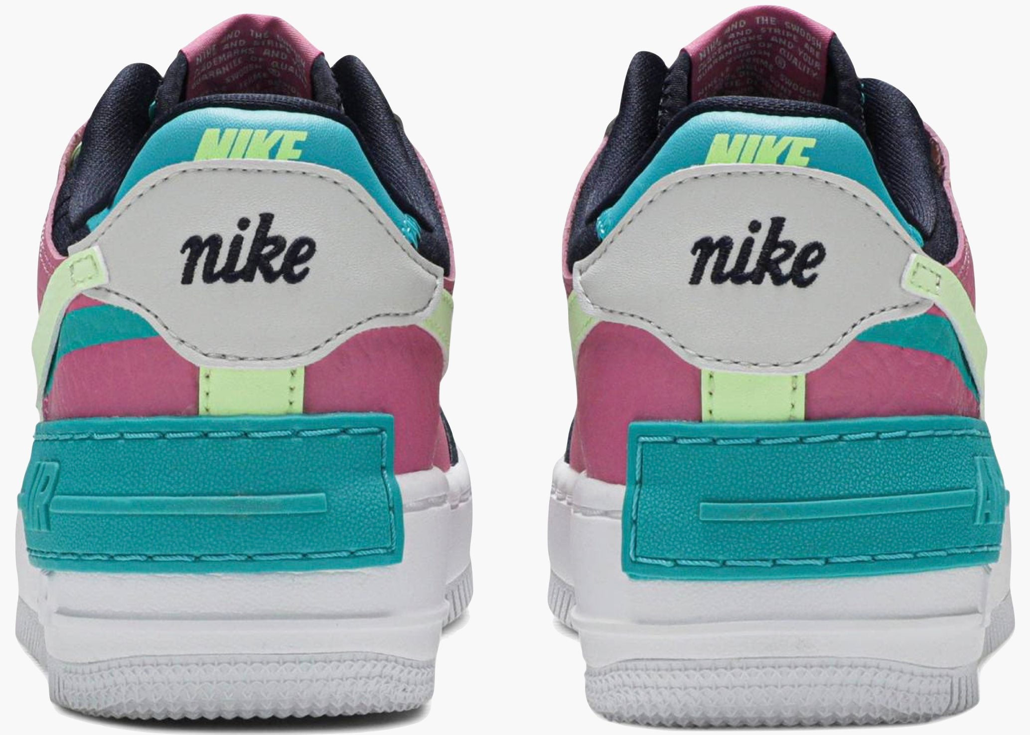 Nike Air Force 1 Shadow Barely Volt Oracle Aqua (w) CK3172-001 Hype Clothinga