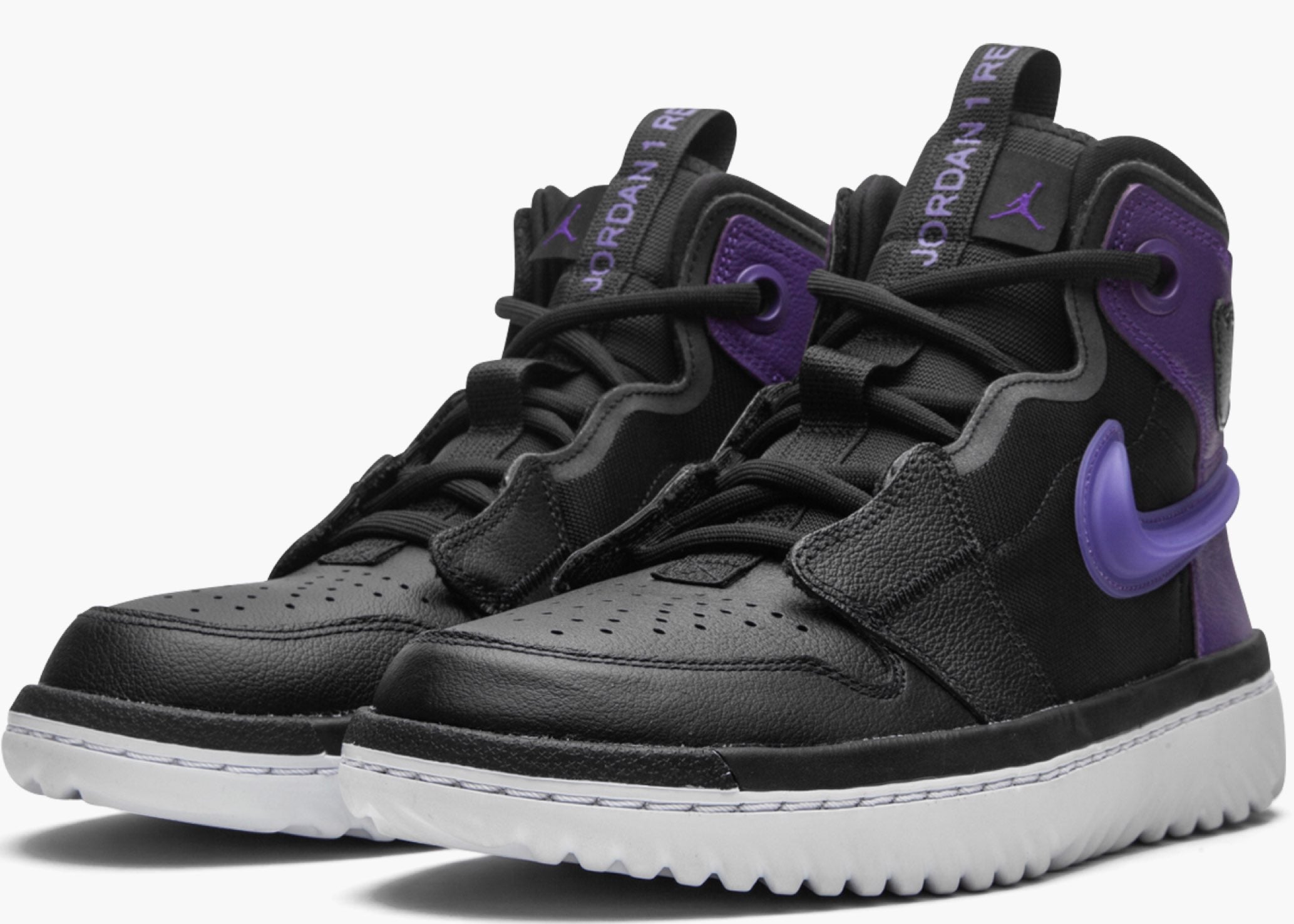 Nike Air Jordan 1 High React Black Court Purple AR5321-00 Hype Clothinga