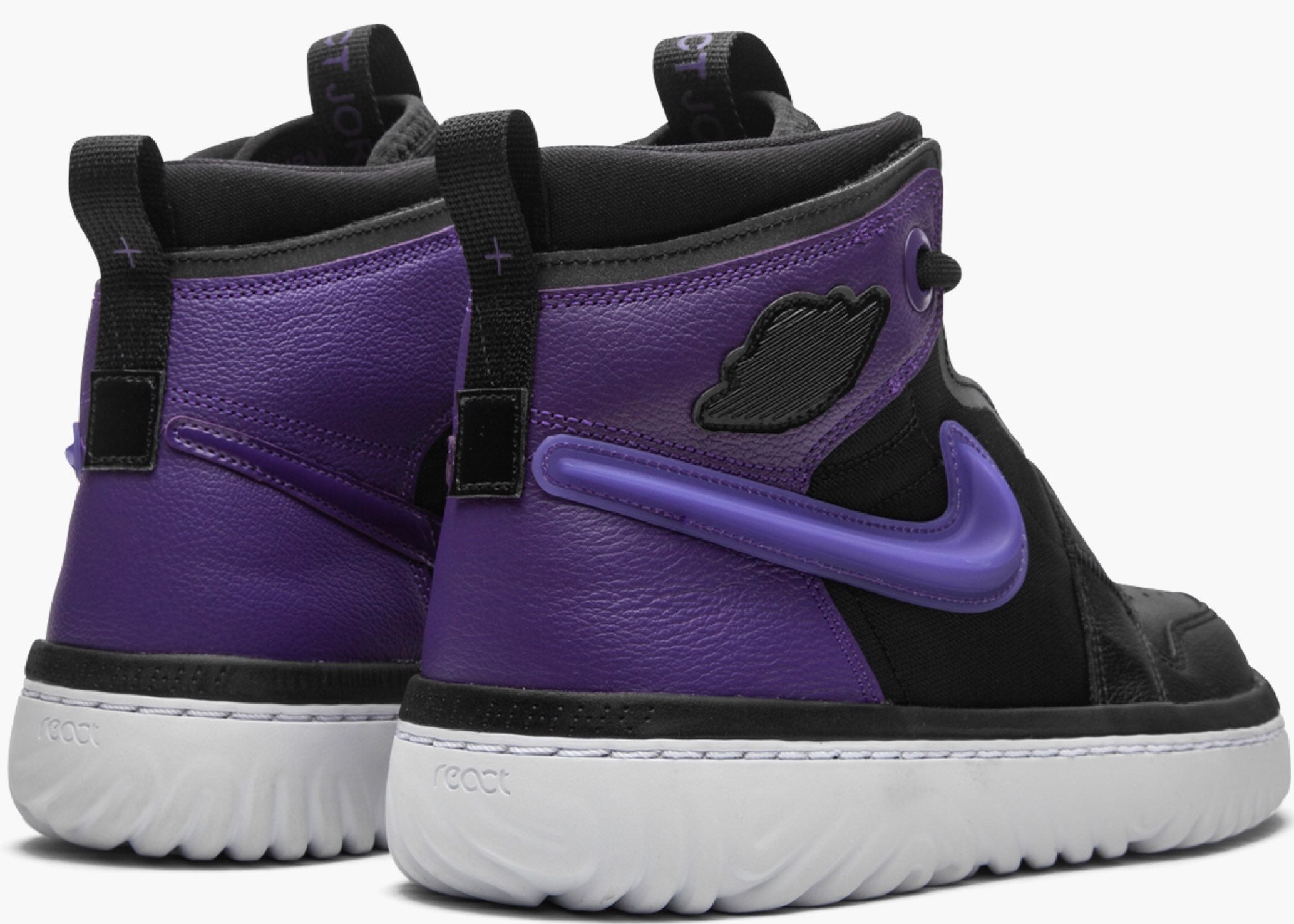 Nike Air Jordan 1 High React Black Court Purple AR5321-00 Hype Clothinga