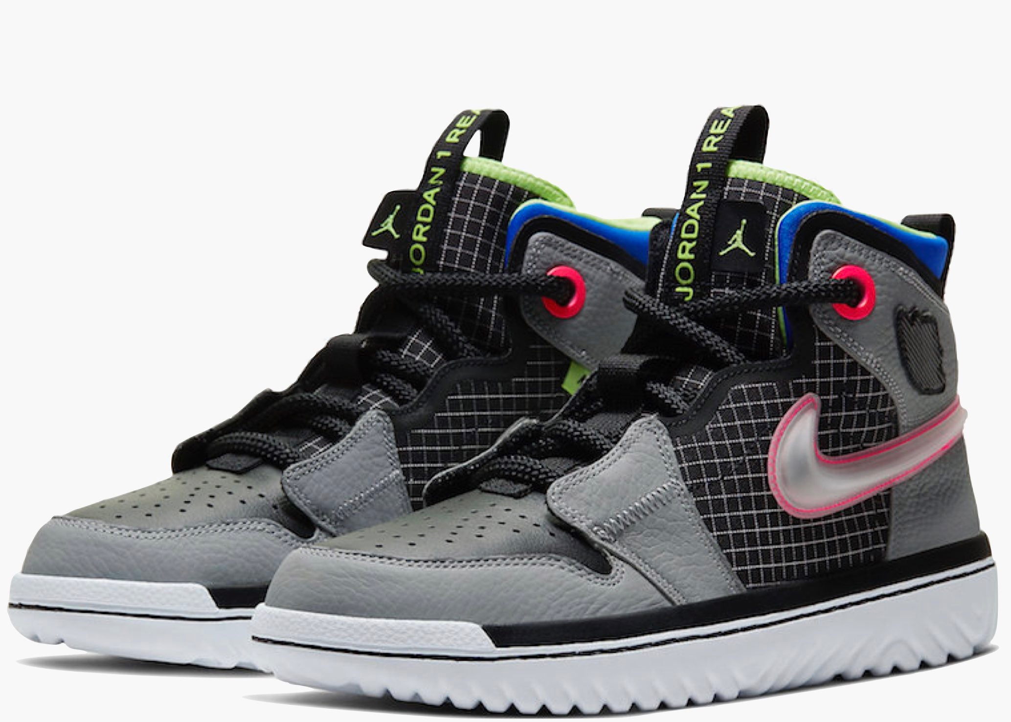 Nike Air Jordan 1 High React Black Particle Grey AR5321-002 Hype Clothinga Limited Edition