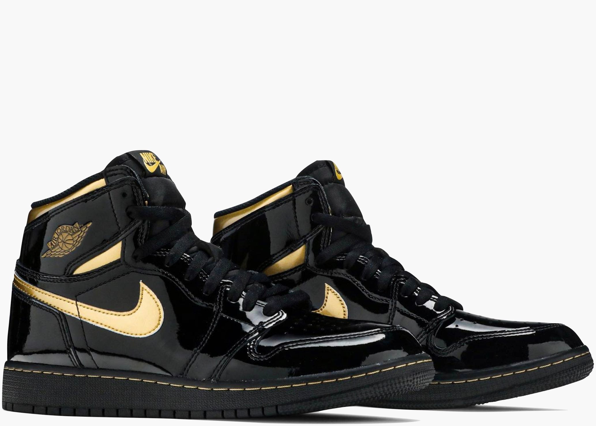 Nike Air Jordan 1 High Retro GS Black Metallic Gold 575441-032 Hype Clothinga