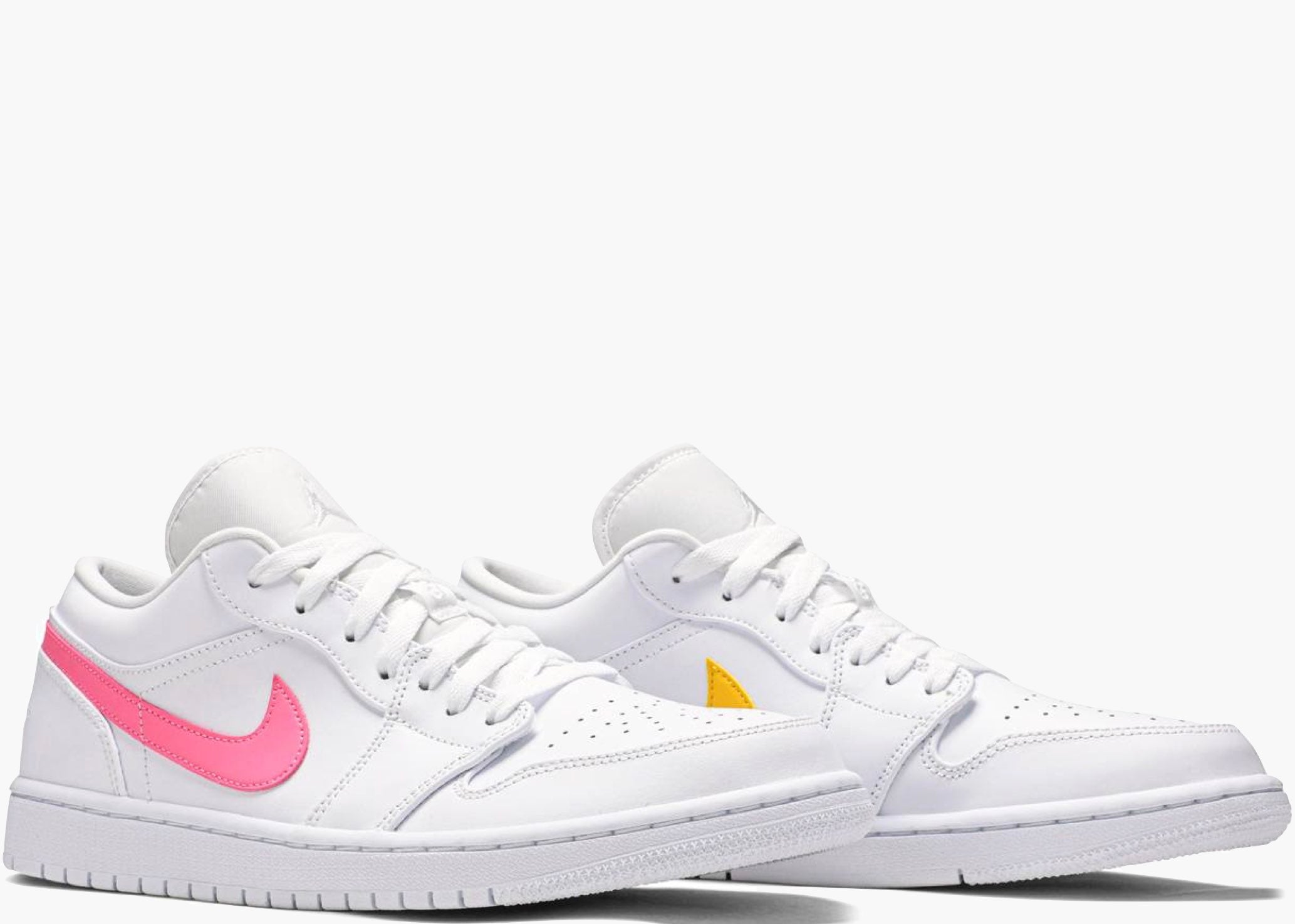 Nike Air Jordan 1 Low White Multi-color Swoosh CW7033-100 Hype Clothinga