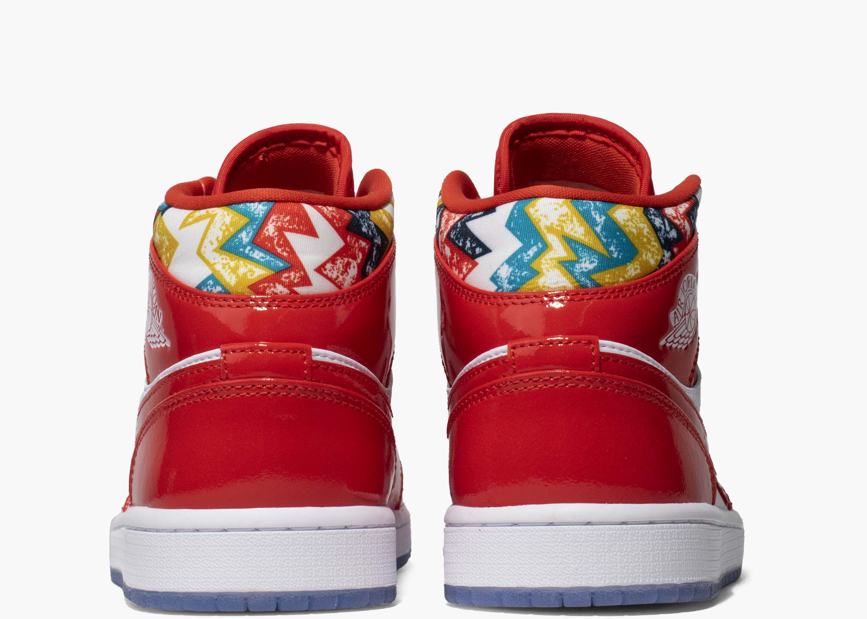 Nike Air Jordan 1 Mid Barcelona Sweater Red Patent DC7294-600 Hype clothinga Limited Edition