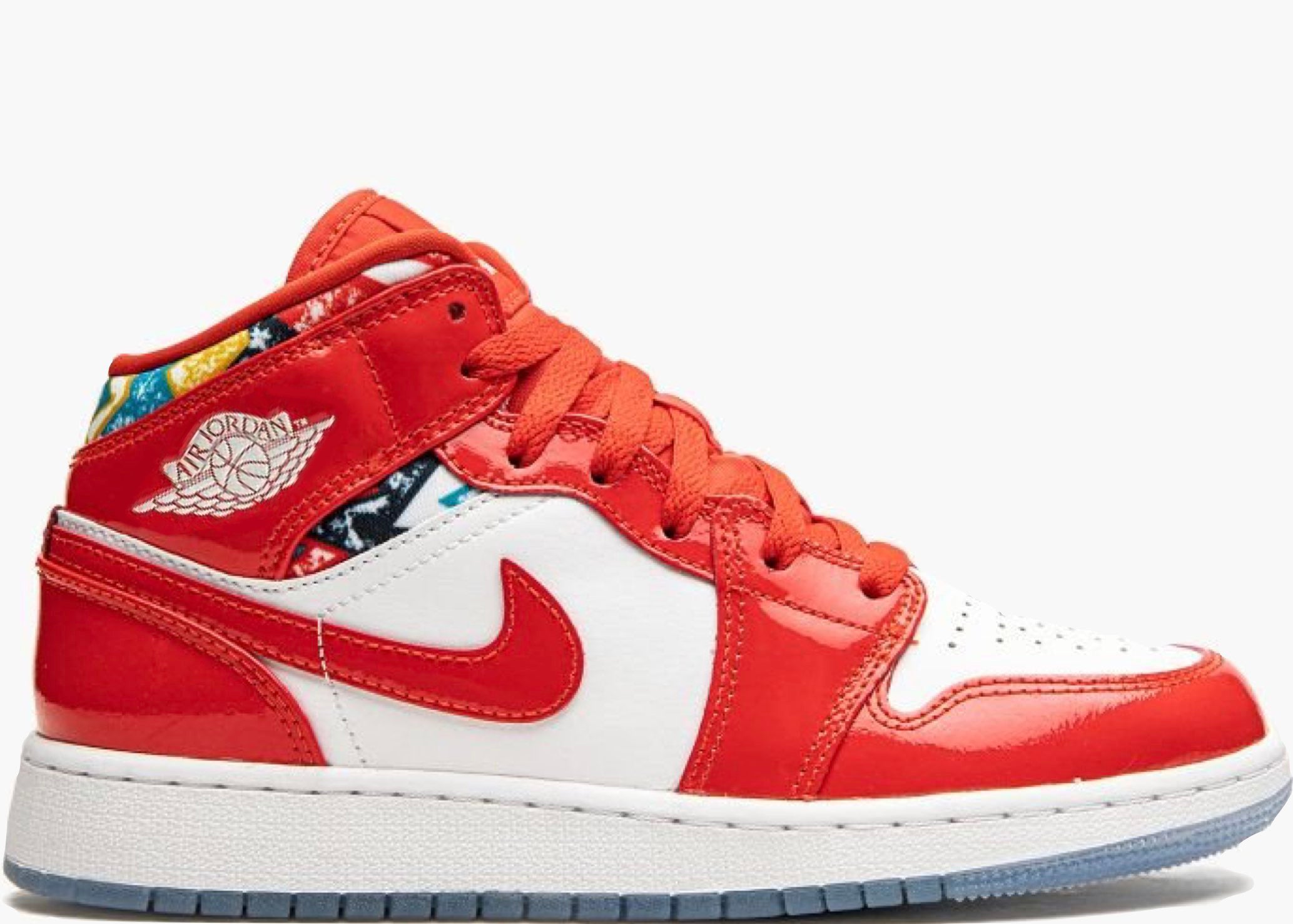 Nike Air Jordan 1 Mid Barcelona Sweater Red Patent (GS) Hype Clothinga Limited Edition