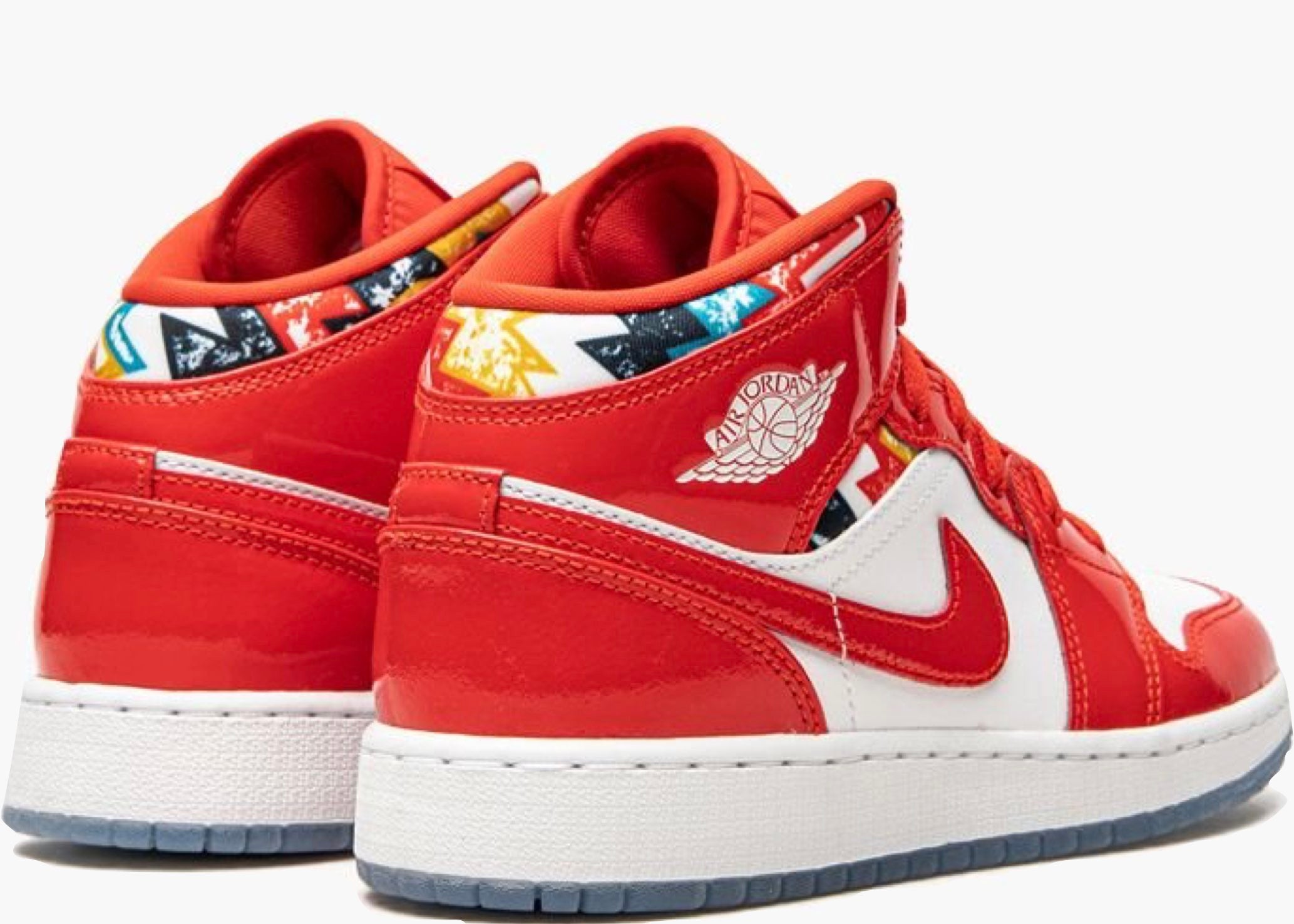 Nike Air Jordan 1 Mid Barcelona Sweater Red Patent (GS) Hype Clothinga Limited Edition