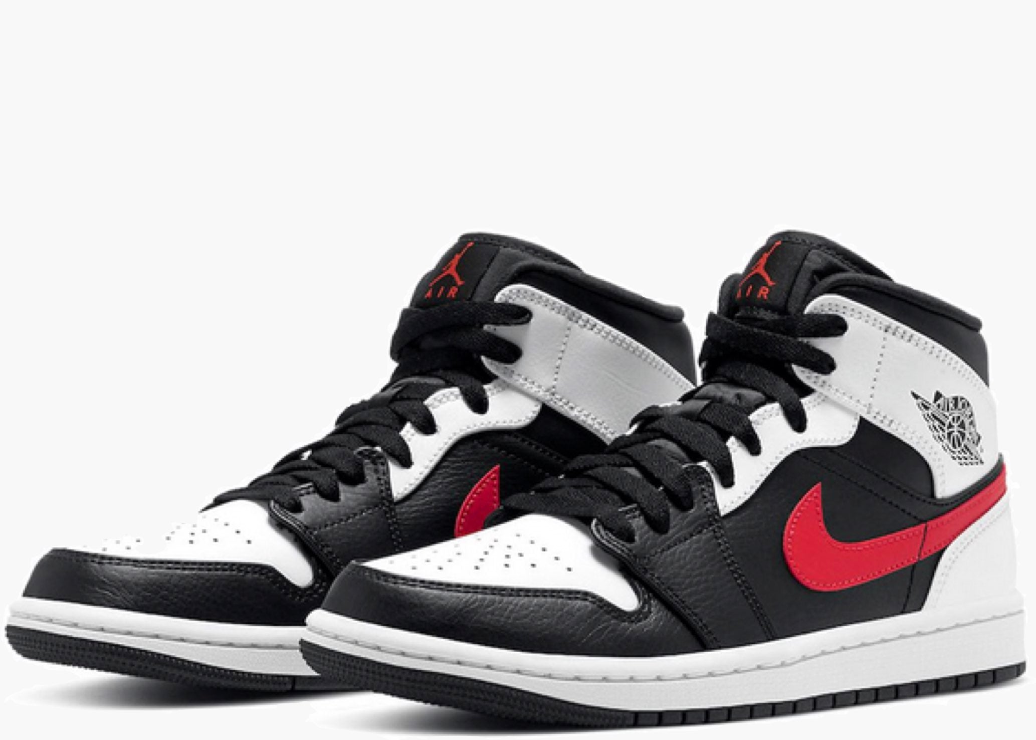 Nike Air Jordan 1 Mid Black Chile Red White 554724-075 Hype Clothinga Limited Edition