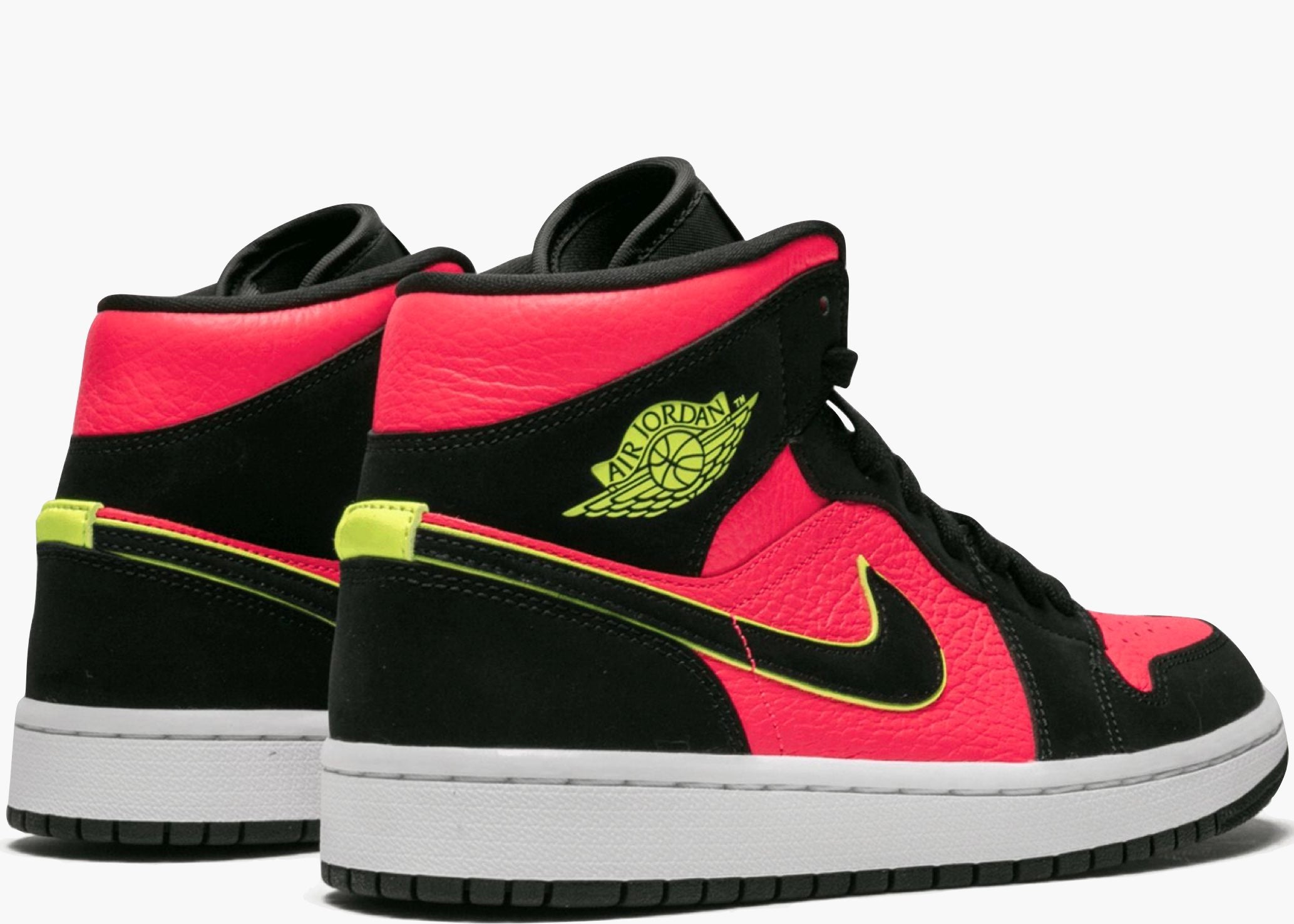 Nike Air Jordan 1 Mid Black Hot Punch (w) BQ6472-006 Hype Clothinga