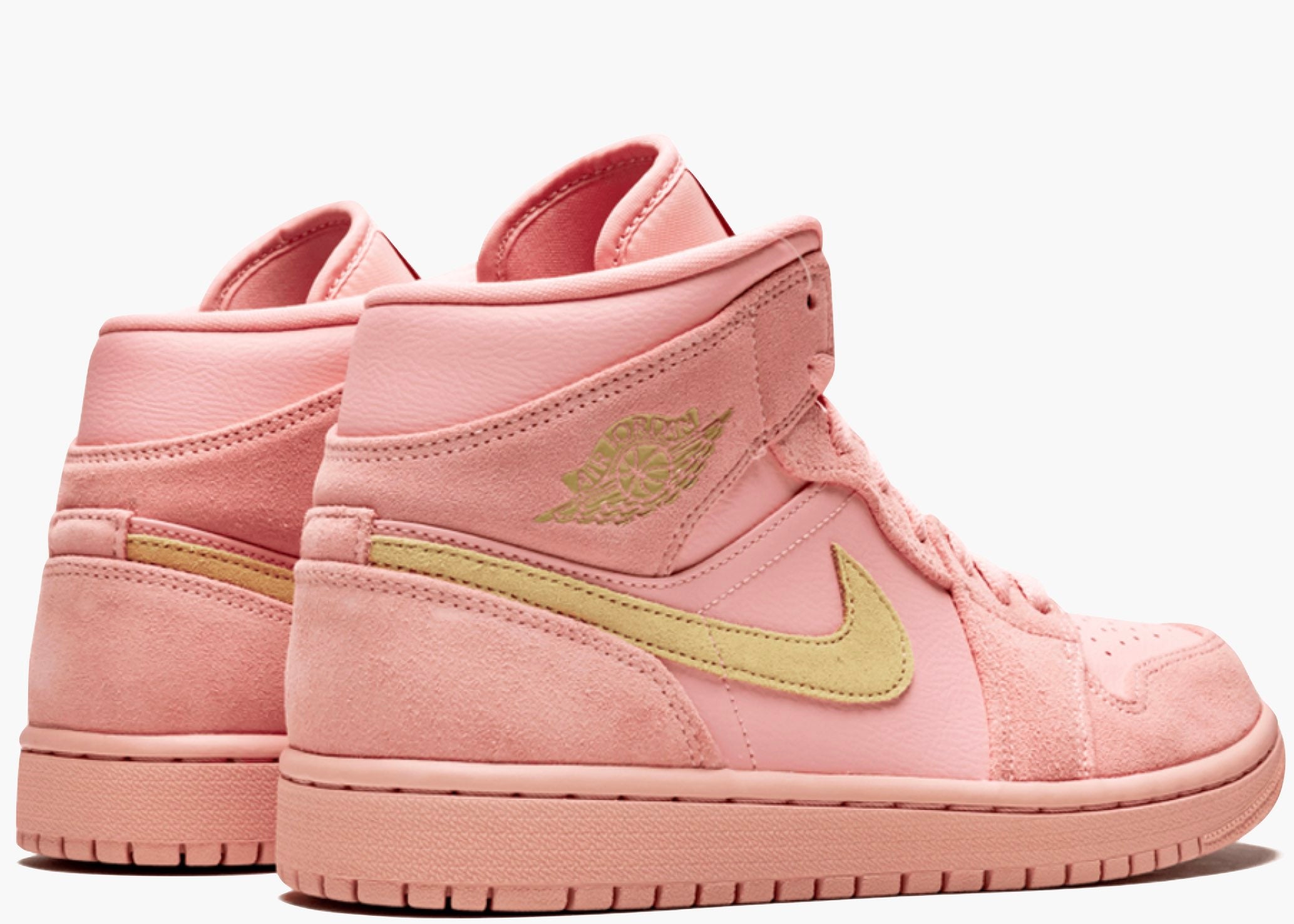 Nike Air Jordan 1 Mid Coral Gold 852542-600 Hype Clothinga Limited Edition