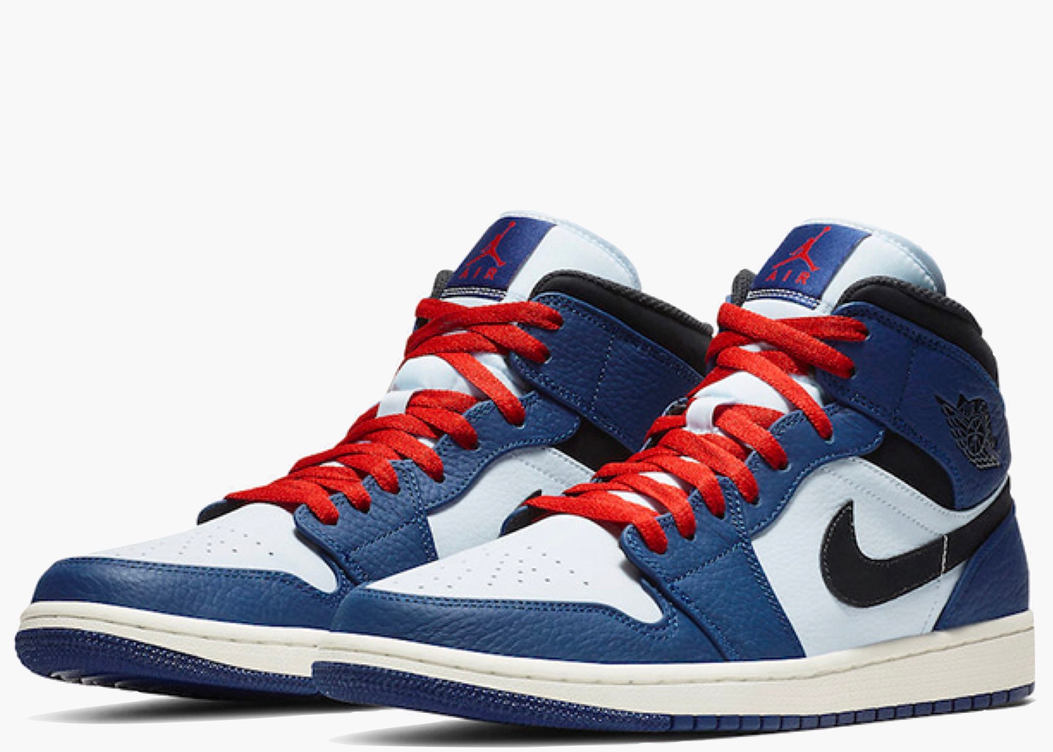 Nike Air Jordan 1 Mid Deep Royal Blue Black 852542-400 Hype Clothinga Limited Edition
