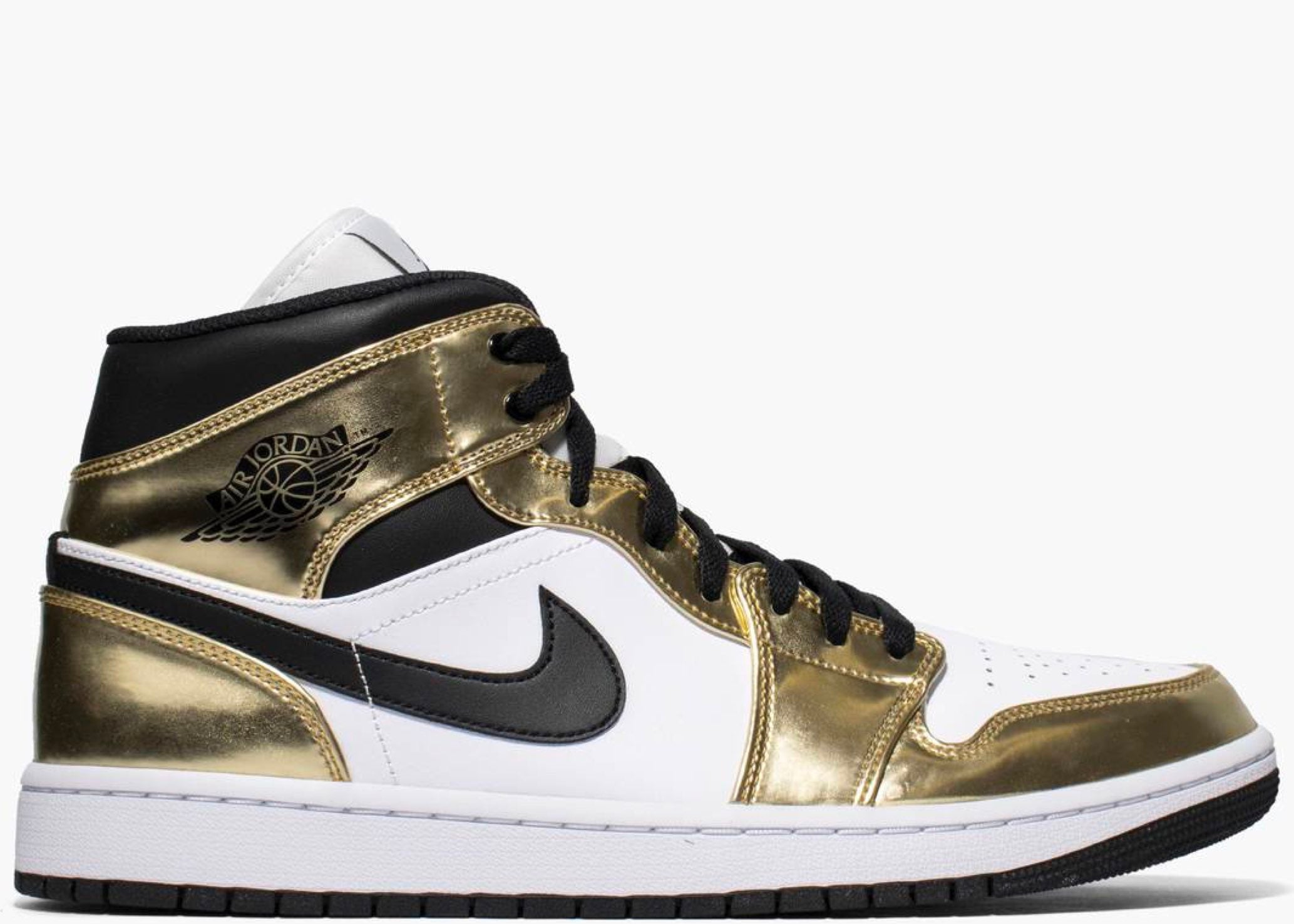 Nike Air Jordan 1 Mid (GS) Metallic Gold