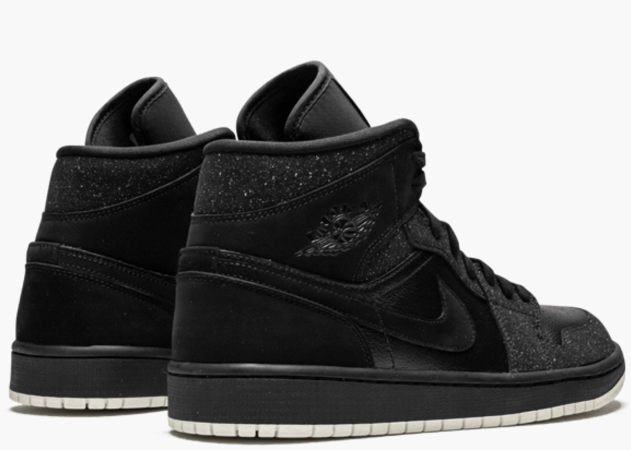 Nike Air Jordan 1 Mid Glitter Black (W) BQ6472-001 Hype Clothinga Limited Edition