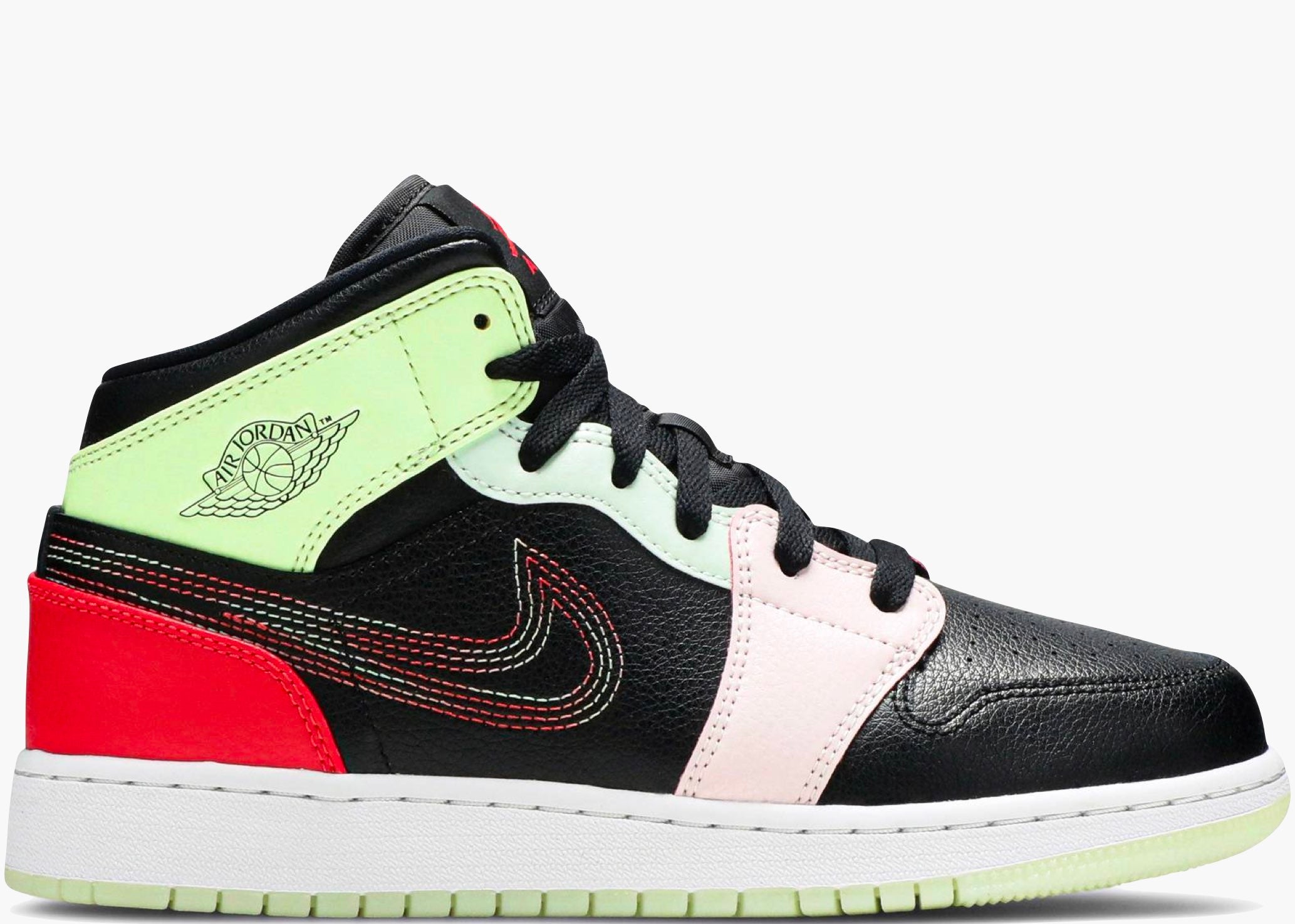 Nike Air Jordan 1 Mid Glow In The Dark (gs) AV5174-076 Hype Clothinga