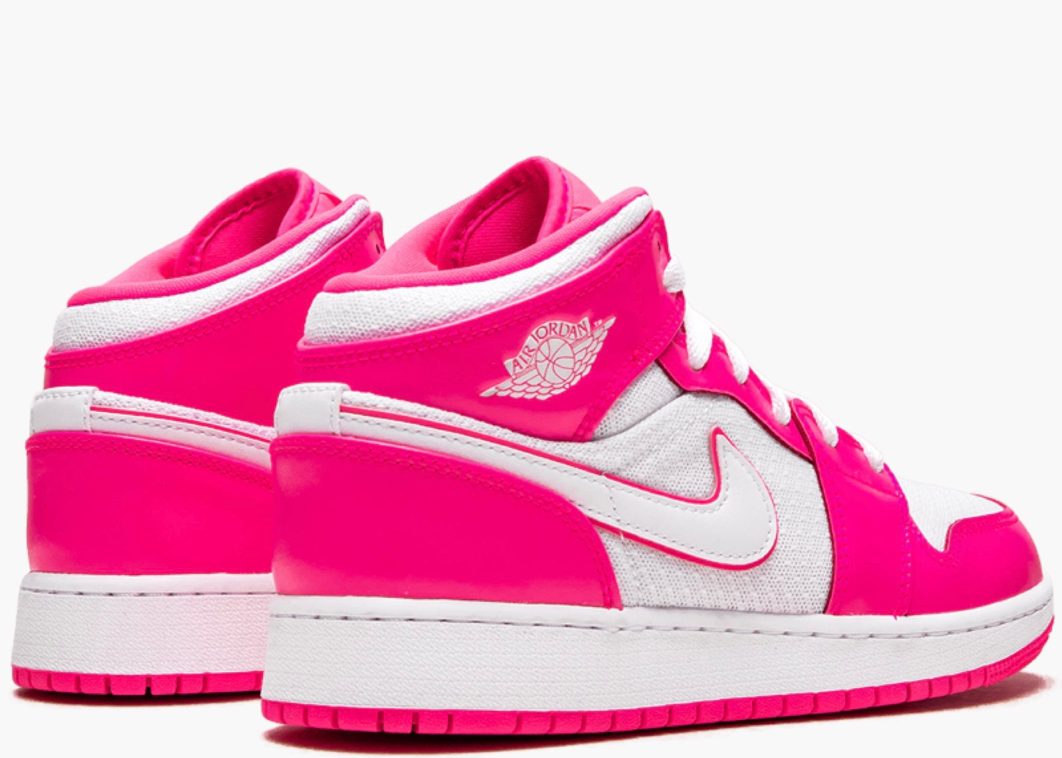 Nike Air Jordan 1 Mid Hyper Pink White (GS) 555112-611 Hype Clothinga Limited Edition