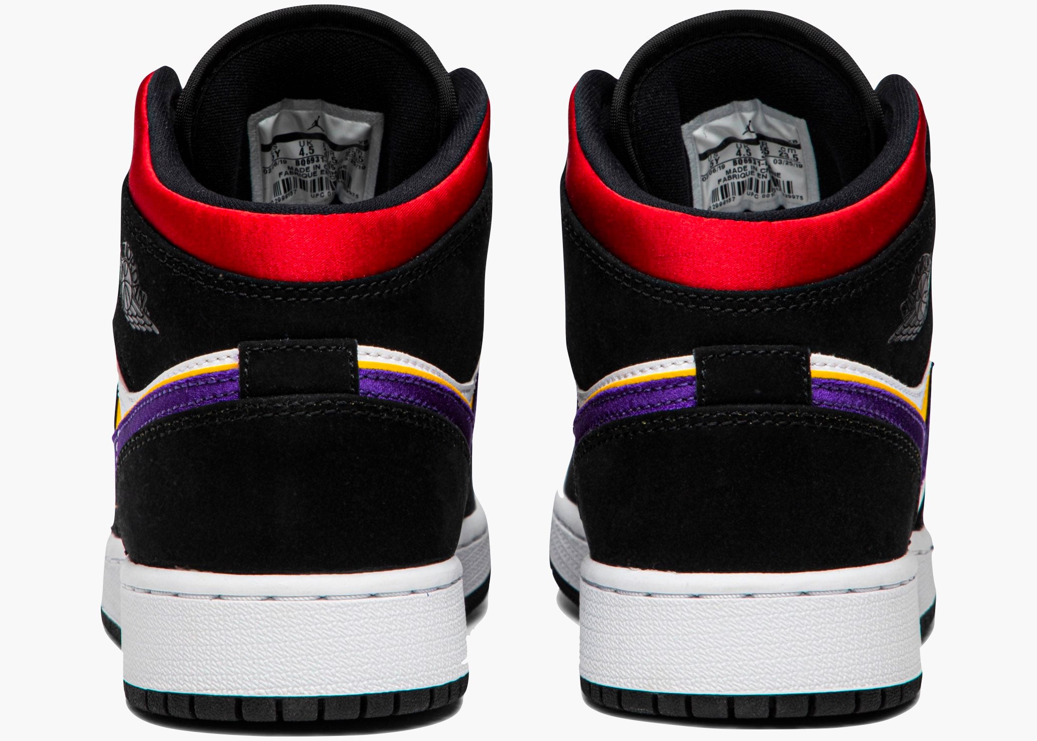 Nike Air Jordan 1 Mid Lakers Top 3 (gs) BQ6931-005 Hype Clothinga