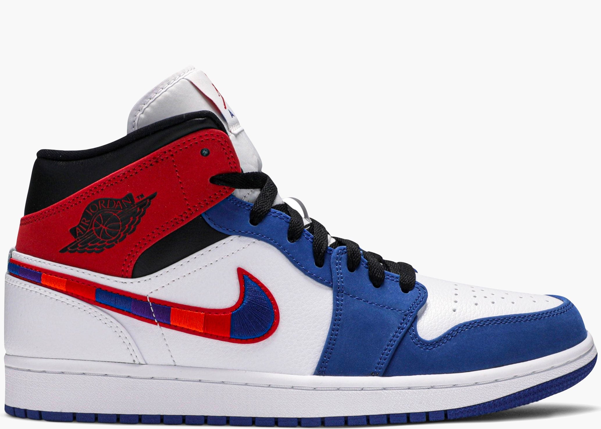 Nike Air Jordan 1 Mid Multi-color Swoosh 852542-146 Hype Clothinga