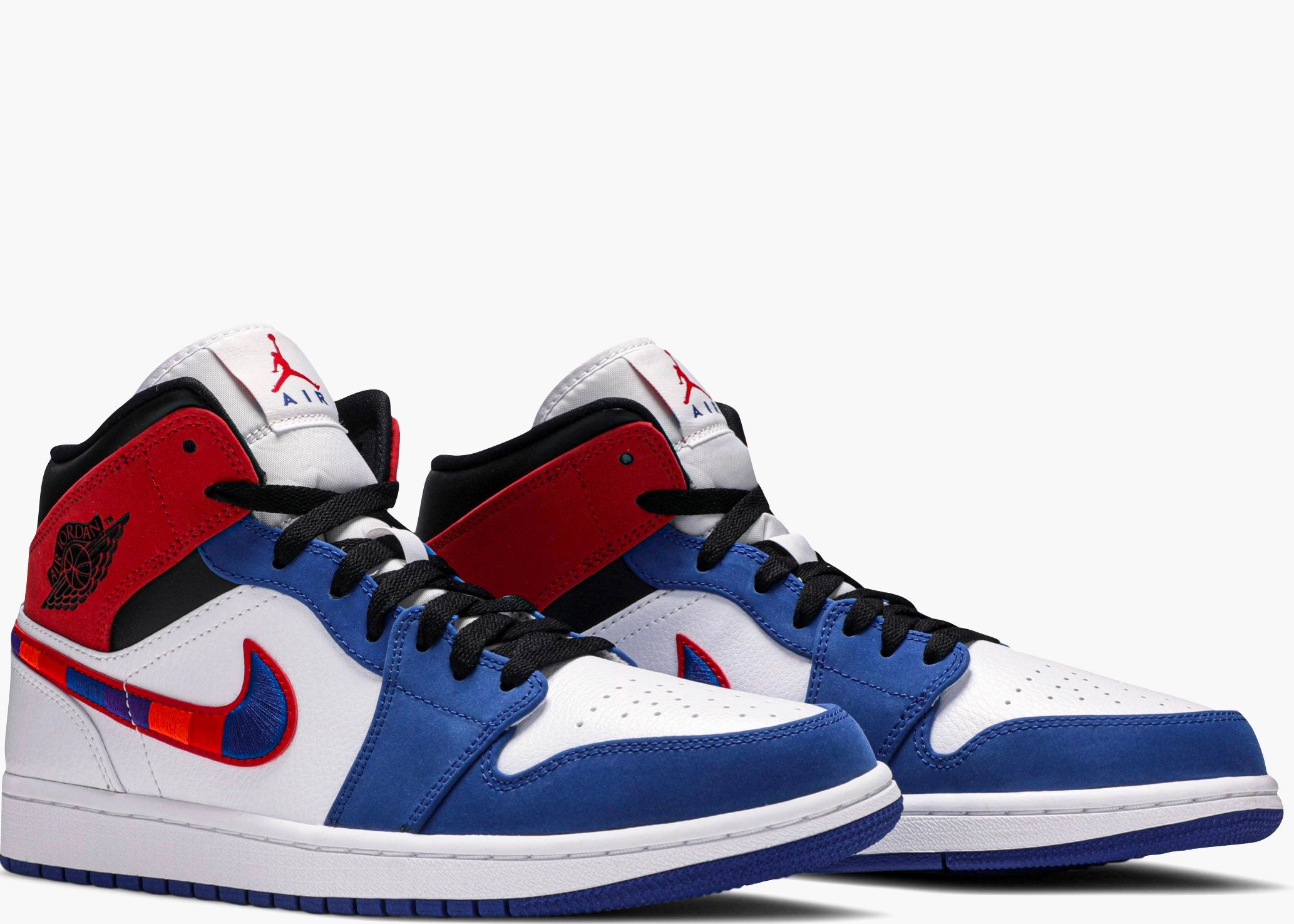 Nike Air Jordan 1 Mid Multi-color Swoosh 852542-146 Hype Clothinga