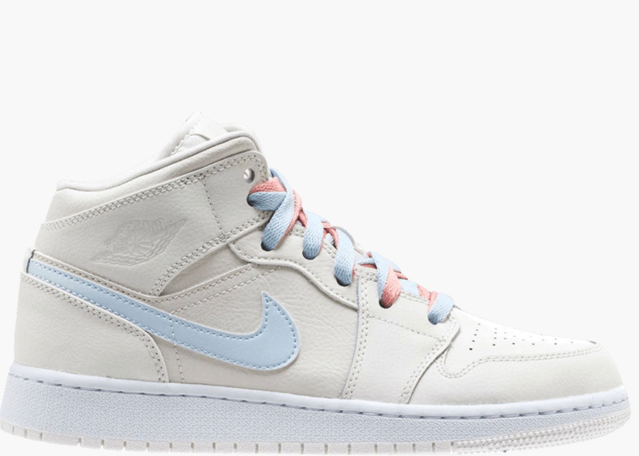 Nike Air Jordan 1 Mid Multi Color Swoosh Phantom (gs)