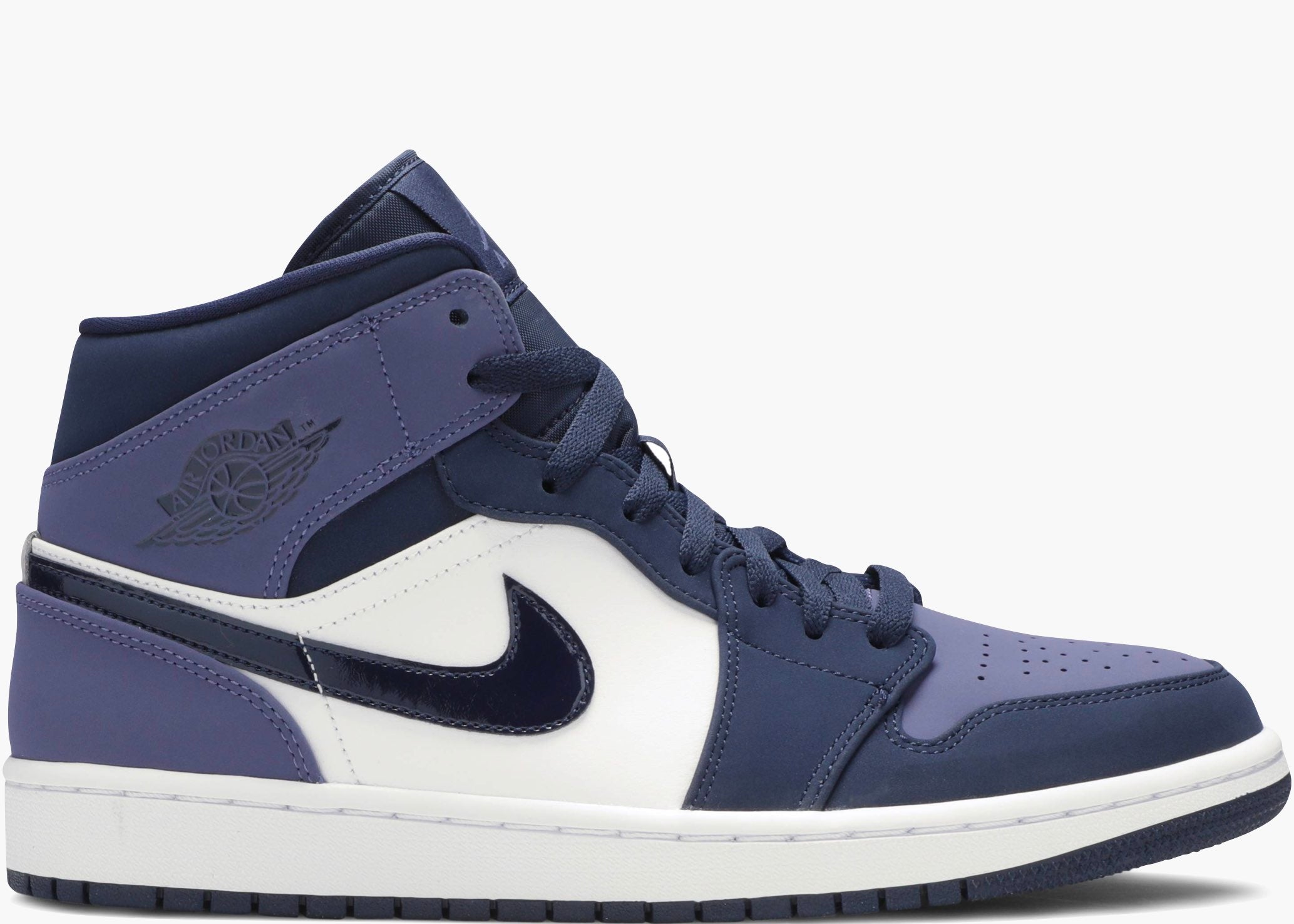 Nike Air Jordan 1 Mid Obsidian Sanded Purple 554724-445 Hype Clothinga