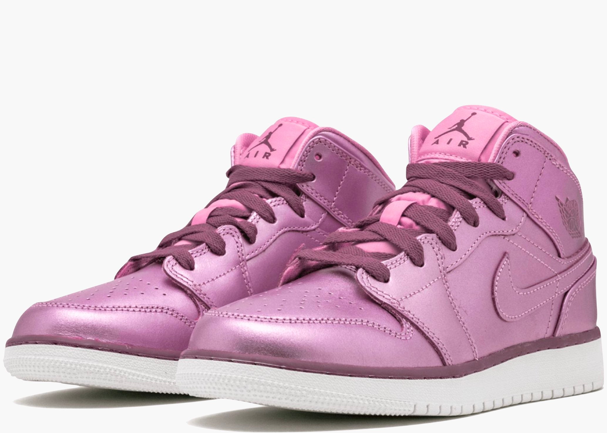 Nike Air Jordan 1 Mid Pink Rise (gs) AV5174-640 Hype Clothinga