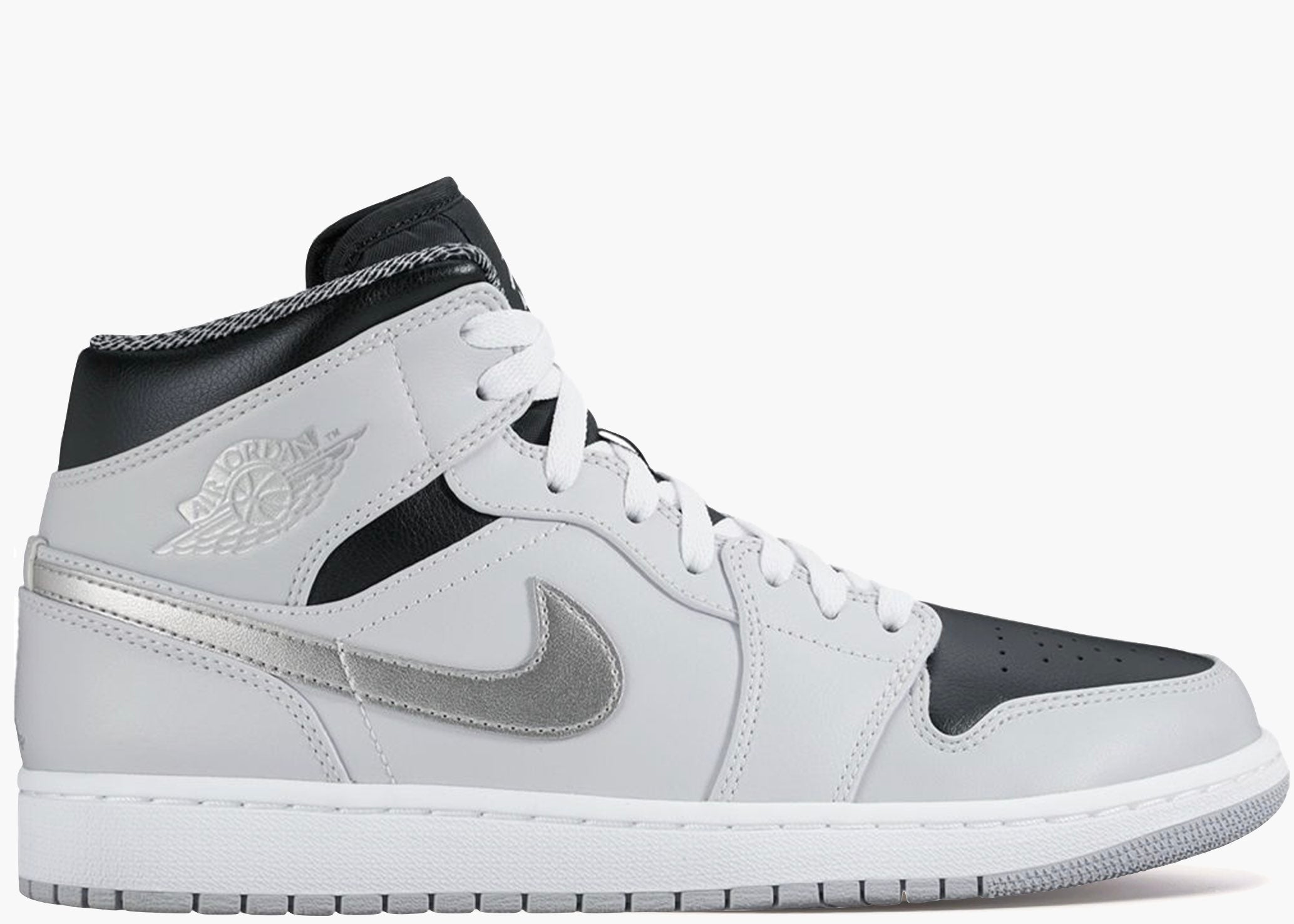 Nike Air Jordan 1 Mid Pure Platinum Metallic Silver 554724-032 Hype Clothinga Limited Edition