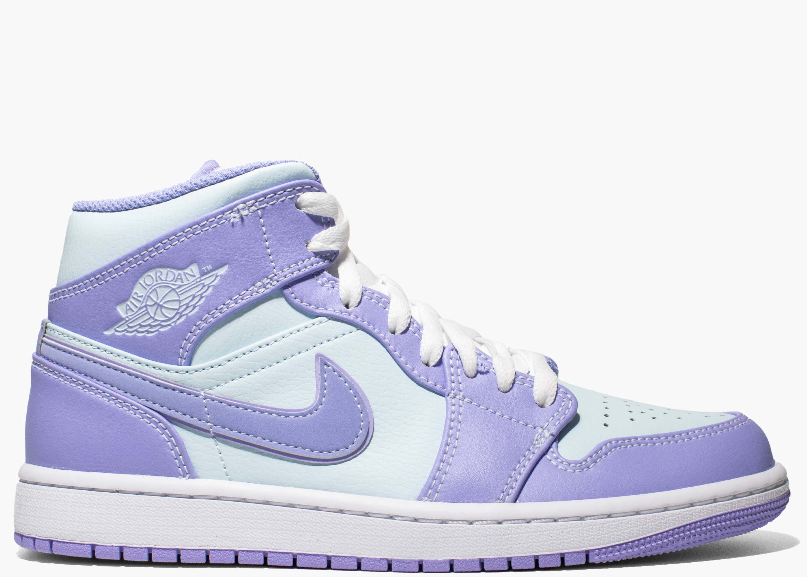 Nike Air Jordan 1 Mid Purple Aqua 554724-500 Hype Clothinga Limited Editio