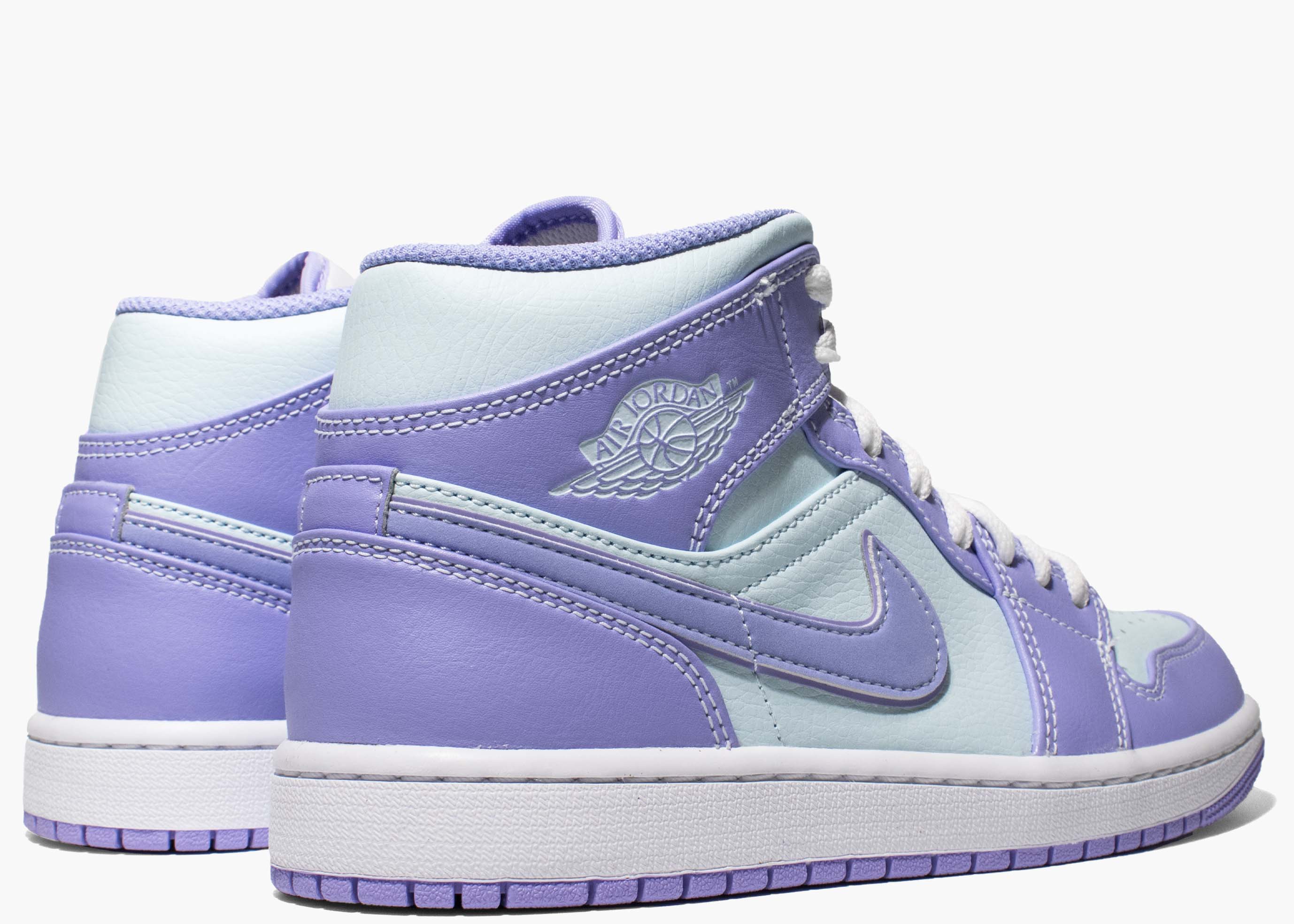 Nike Air Jordan 1 Mid Purple Aqua 554724-500 Hype Clothinga Limited Editio