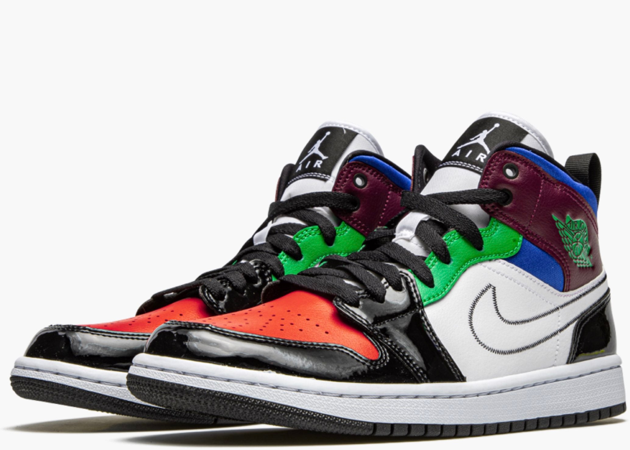 Nike Air Jordan 1 Mid SE Black White Multi-Color (W) DB5454-001 Hype Clothinga Limited Edition