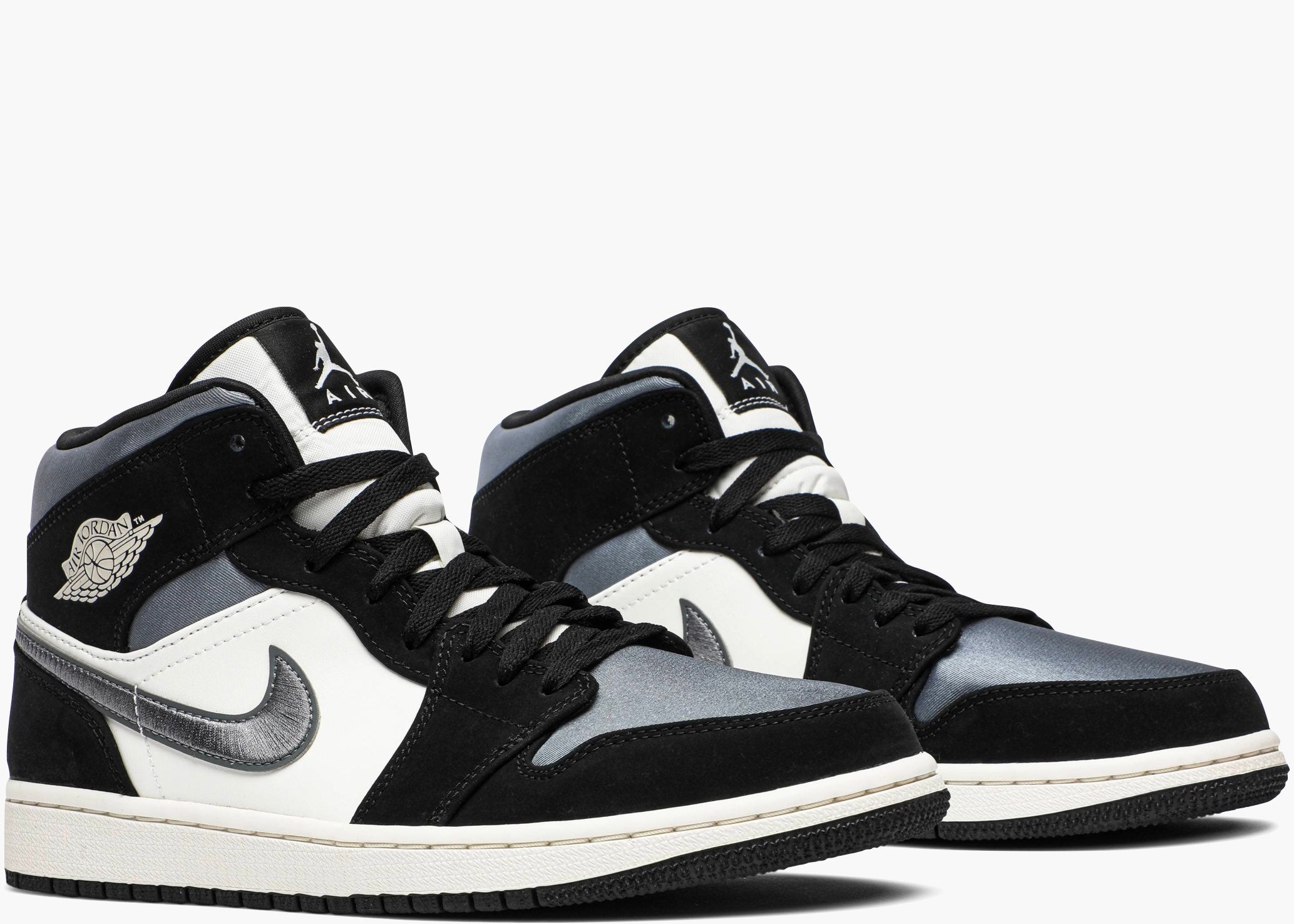 Nike Air Jordan 1 Mid Satin Grey Toe 852542-011 Hype Clothinga