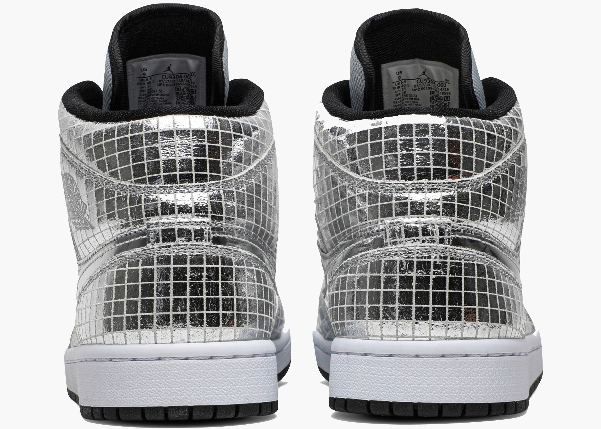 Nike Air Jordan 1 Mid Se Disco Metallic Silver (w) CU9304-001 Hype Clothinga
